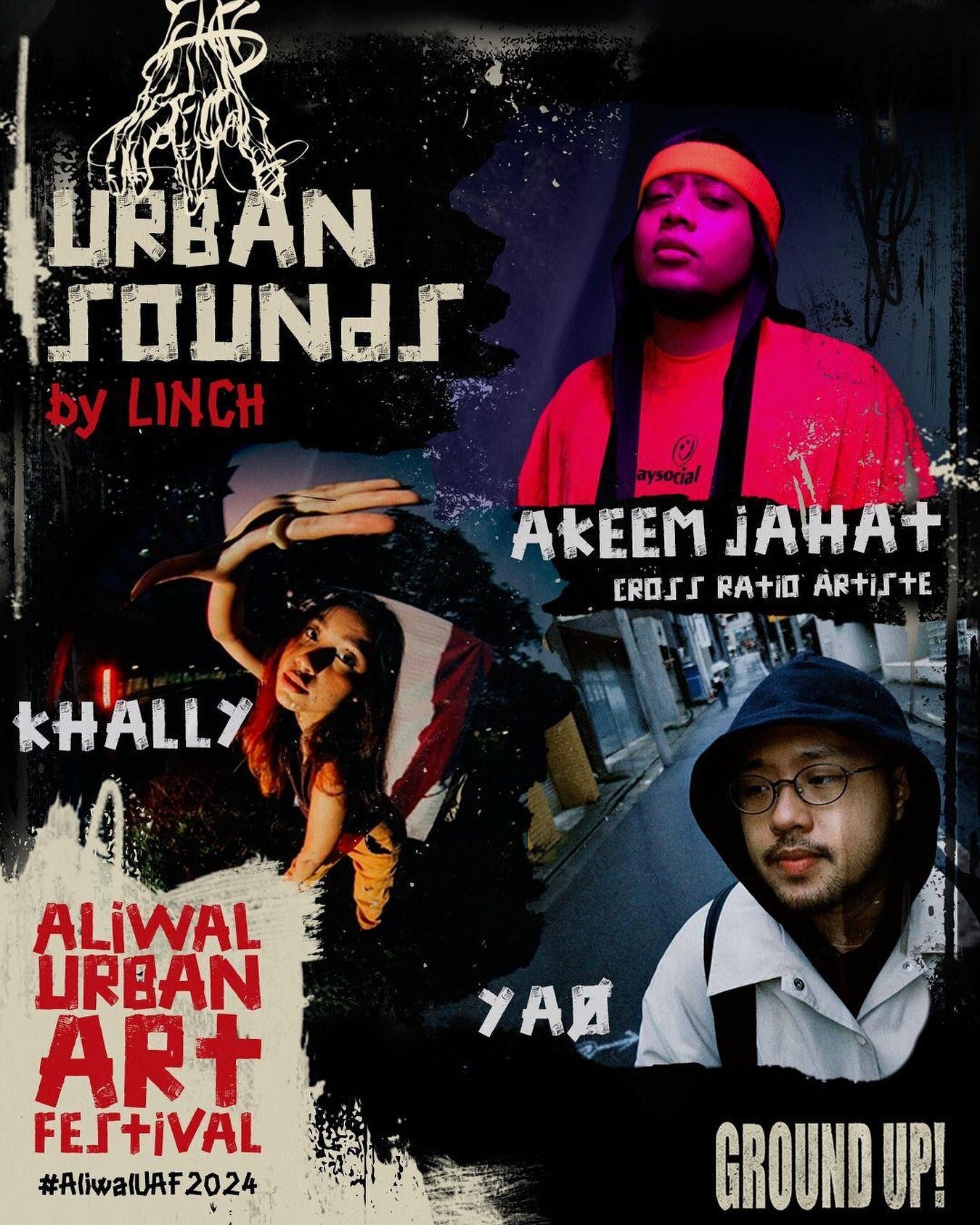 &quot;Ground Up&quot; ALIWAL URBAN ARTS FESTIVAL 2024 is back!

Come on down to Aliwal Arts Centre this 27 Jan, Sat for a day of street culture, urban art and of course great music with YA&Oslash;, Khally and Akeem Jahat. The full day event starts fr