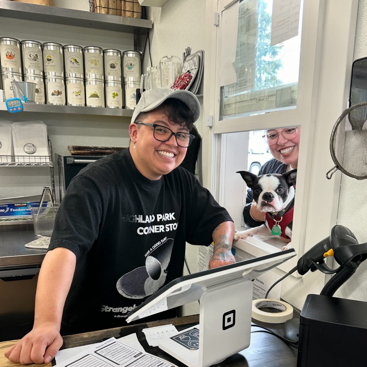 We ❤️ our furry neighbors! Come by our barista window on your walk or trip to the dog park - we have special treats from @addys_pet_shop for the pups! 

#highlandparkpups #puppylove #supportyourneighbors #teddy