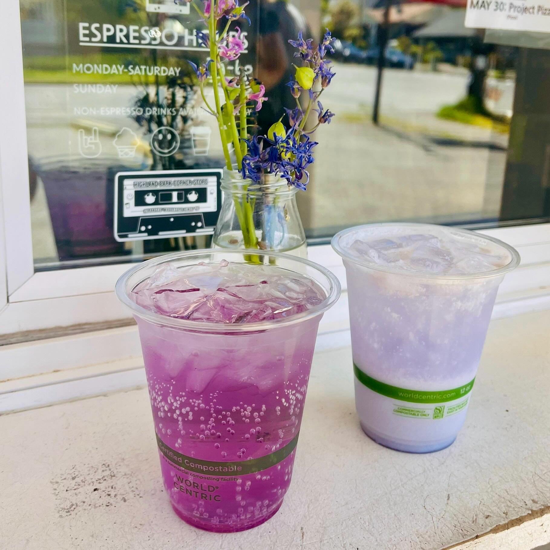 Just in time for the sunshine, come try our Violet Spritz - a bubbly, lightly sweet refresher with violet syrup and a hint of lemon. It&rsquo;s also delicious topped with a bit of cream. And it&rsquo;s especially delicious enjoyed sitting outside in 