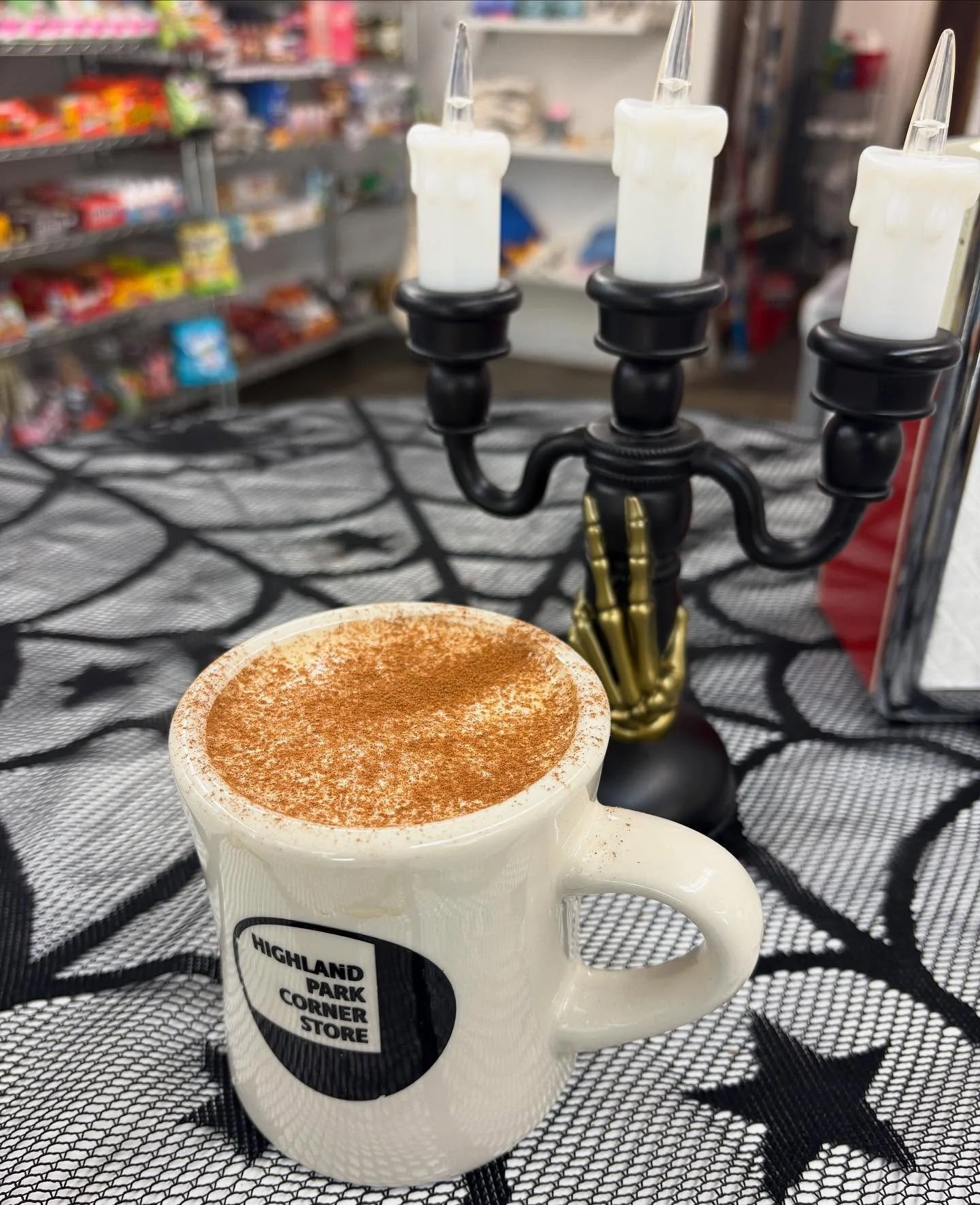 Spooky season is here! Come spot the spooky skeletons in the store while you try our new drinks:
- Apple Cider made from Washington grown apples; have it steamed with our chai for an Apple Chai-der, or warmed and topped with whipped cream and cinnamo