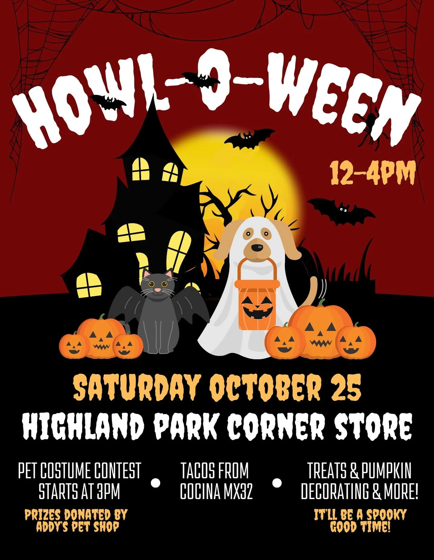 Get ready to paw-ty! 👻

Join us for our annual Howl-o-ween party and pet costume contest on Saturday October 25 from 12-4pm.  We&rsquo;ll have spooky tunes, treats for pets (and their humans), and a chance for our furry friends to strut their stuff 