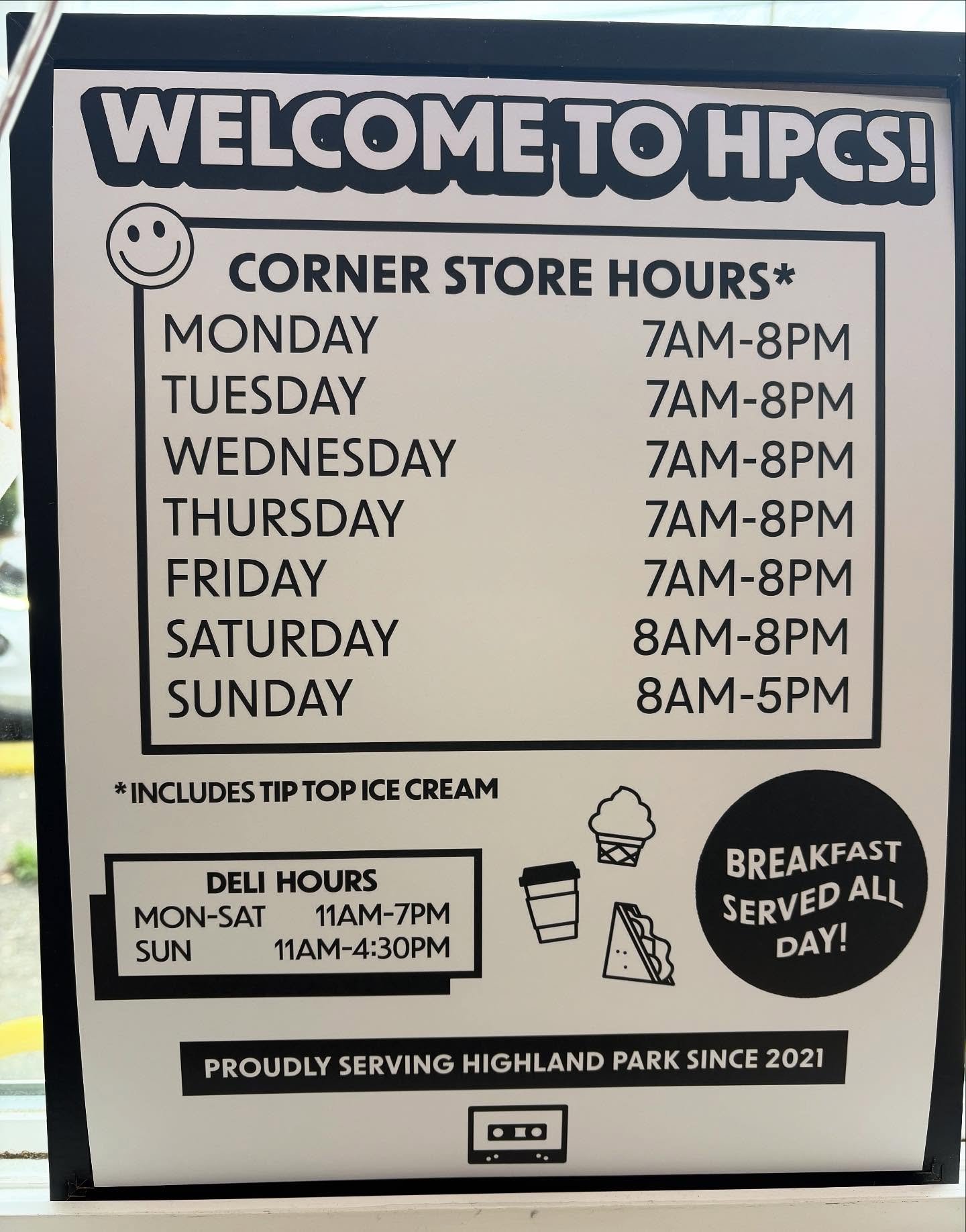 Hello! We&rsquo;re adjusting our hours for the season. We now open at 8am on Saturdays, and close at 5pm on Sundays. 

See you soon!

#winterhours #thedarkness #highlandpark #cornerstore #westseattle