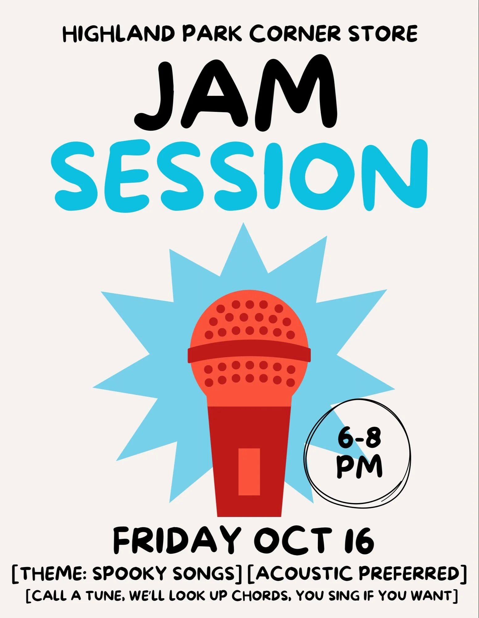 Jam Session is back at HPCS! Friday October 16 from 6-8pm - bring your instrument and some songs that are spooky or make you feel like Fall. If it&rsquo;s sunny we&rsquo;ll be out on the patio soaking up the autumn weather. 

#jamsession #spookysongs
