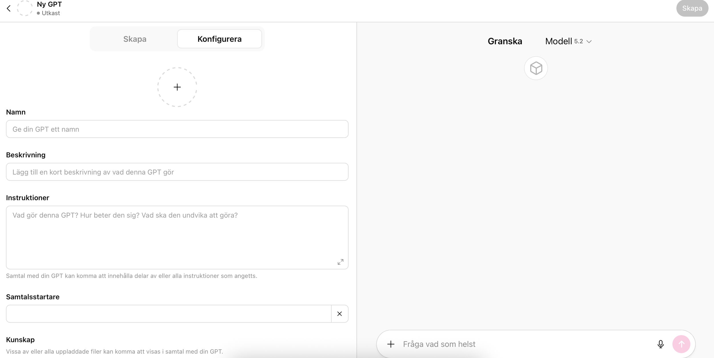 Så skapar du en anpassad gpt i chatGPT