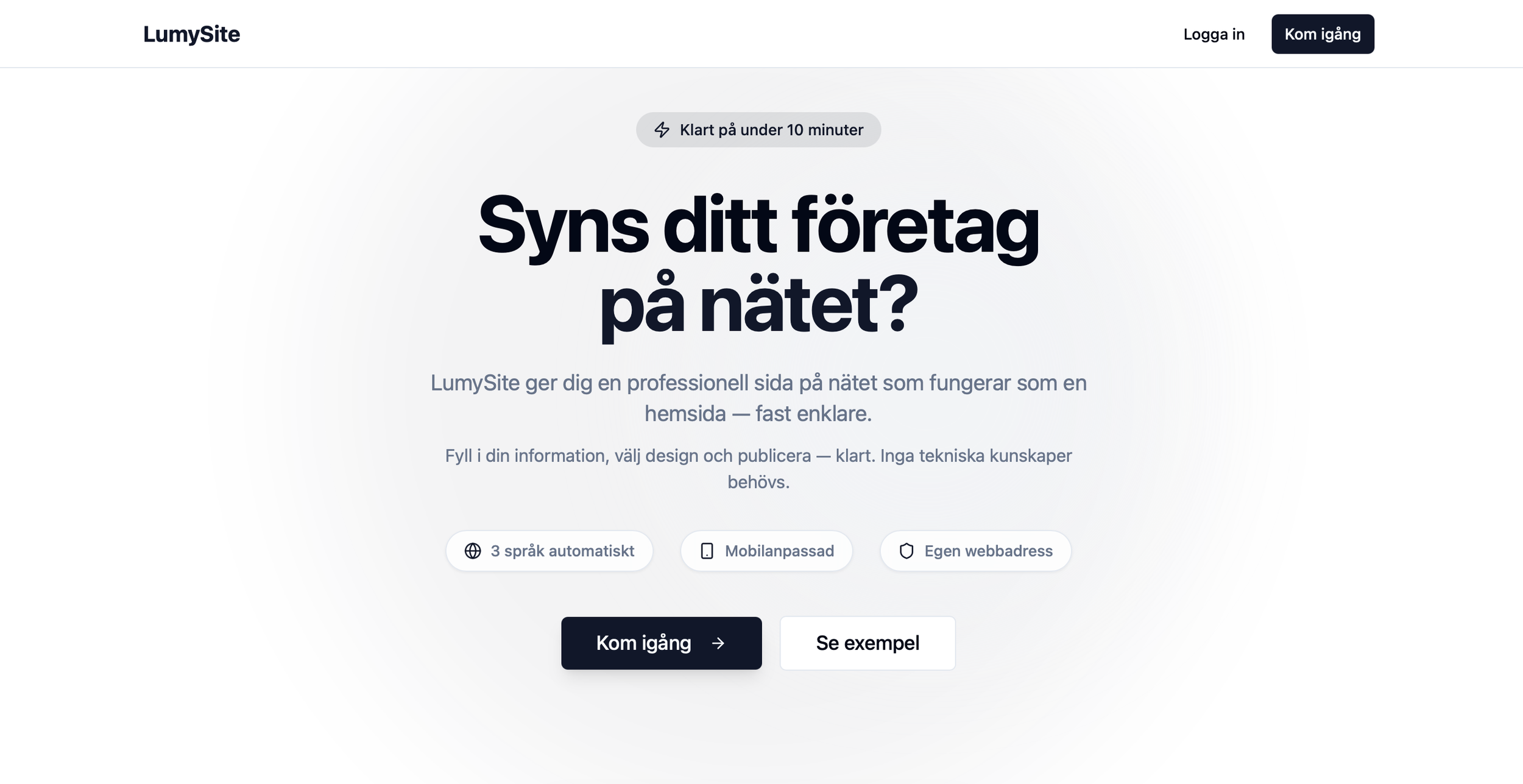 Saknar du en hemsida?