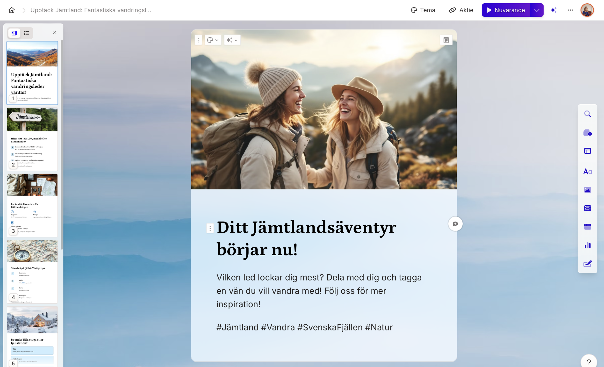 skapa presentationer med hjälp av AI