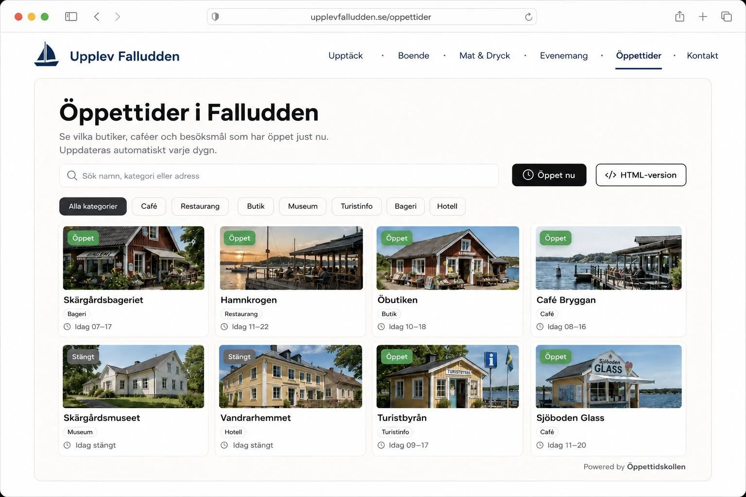 Öppettidskollen