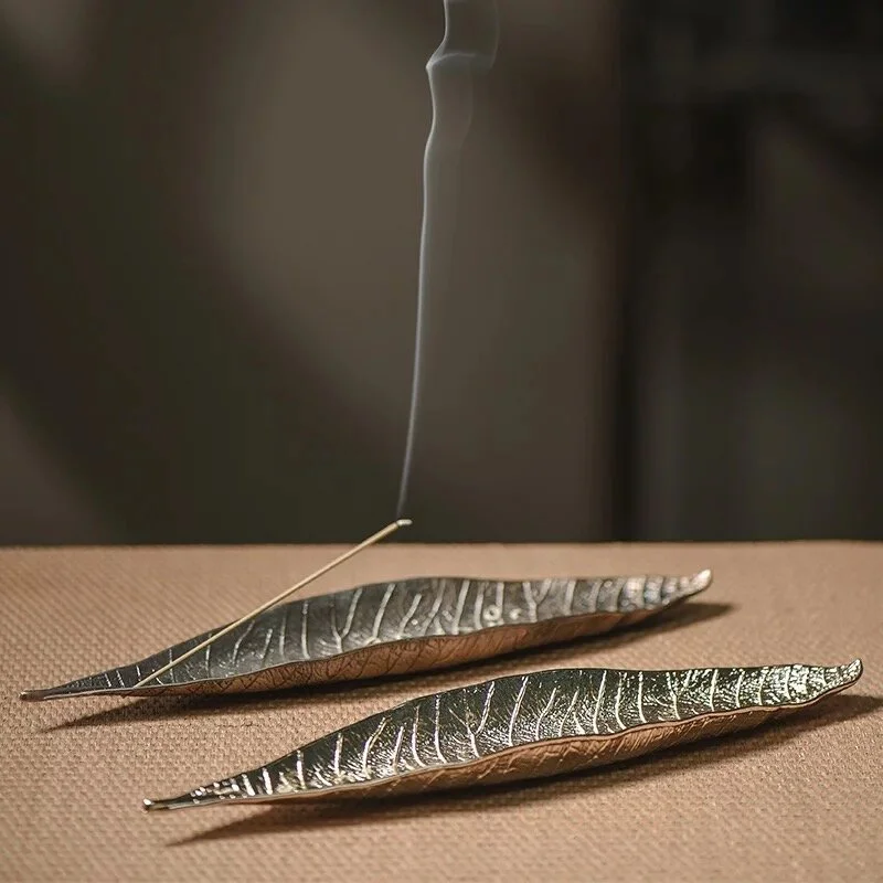 "Golden" Leaf Incense/Sage Holder