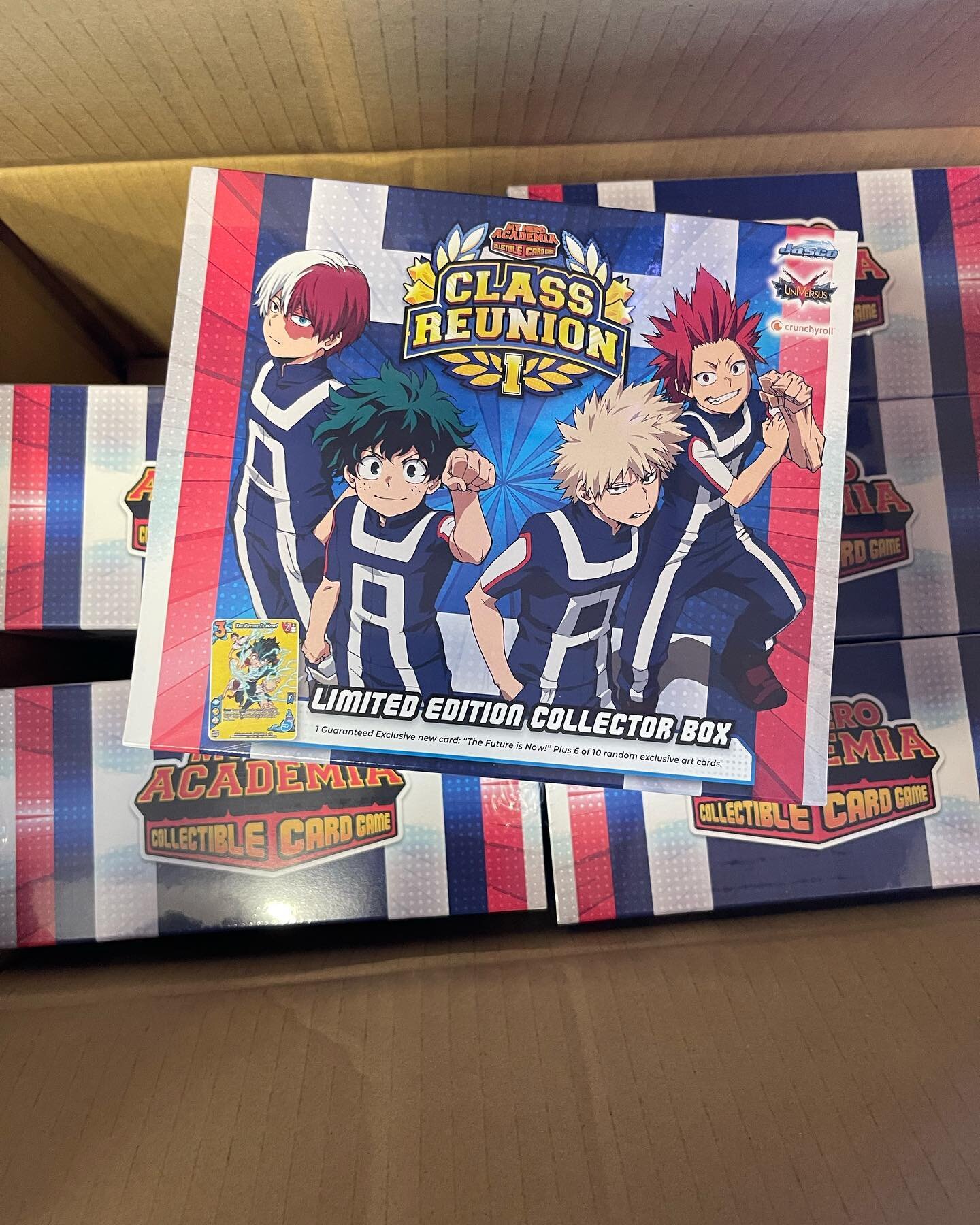 New #myheroacademia #classreunion these are like Pok&eacute;mon etbs. They have all you need to start battling with these amazing new dice and tokens to improve game play! #digimonrevisionpacks and two new #boardgames #starwarsshatterpoint this is li