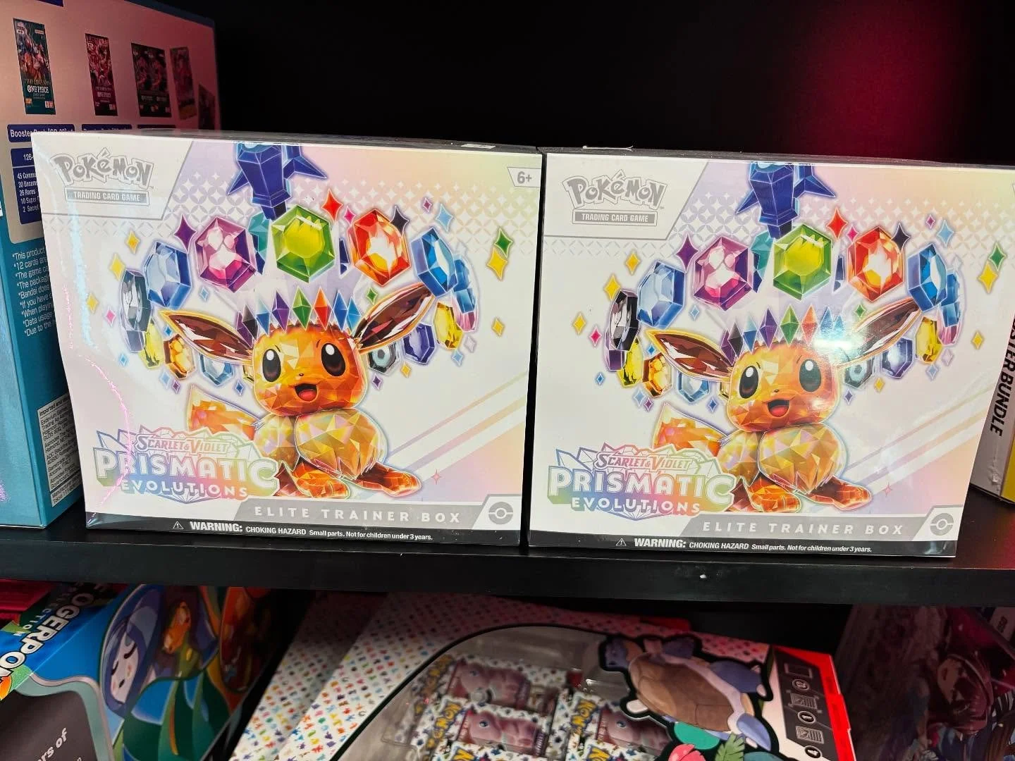 Small Poke restock! Got lucky and were able to grab a few Prismatic Evolutions ETB’s, Twilight Masquerade ETB’s, and some Blooming Waters gift boxes! Also have some Destined Rivals build and battle boxes in stock. See y’all at the s