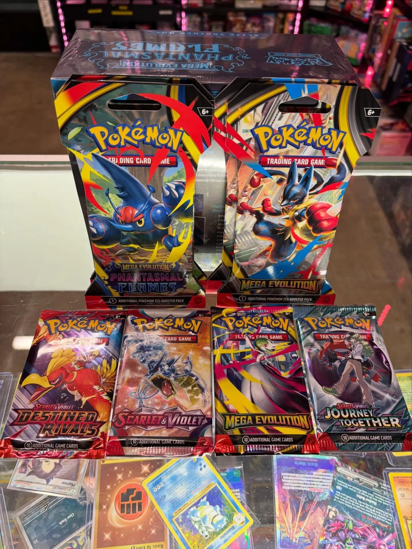 We know for the longest we&rsquo;ve been getting requests for single packs. We&rsquo;re happy to announce we finally have some in stock for our friends! Mega evolutions, Phantasmal Flames, Surging sparks, Journey together and base set Scarlet &amp; v