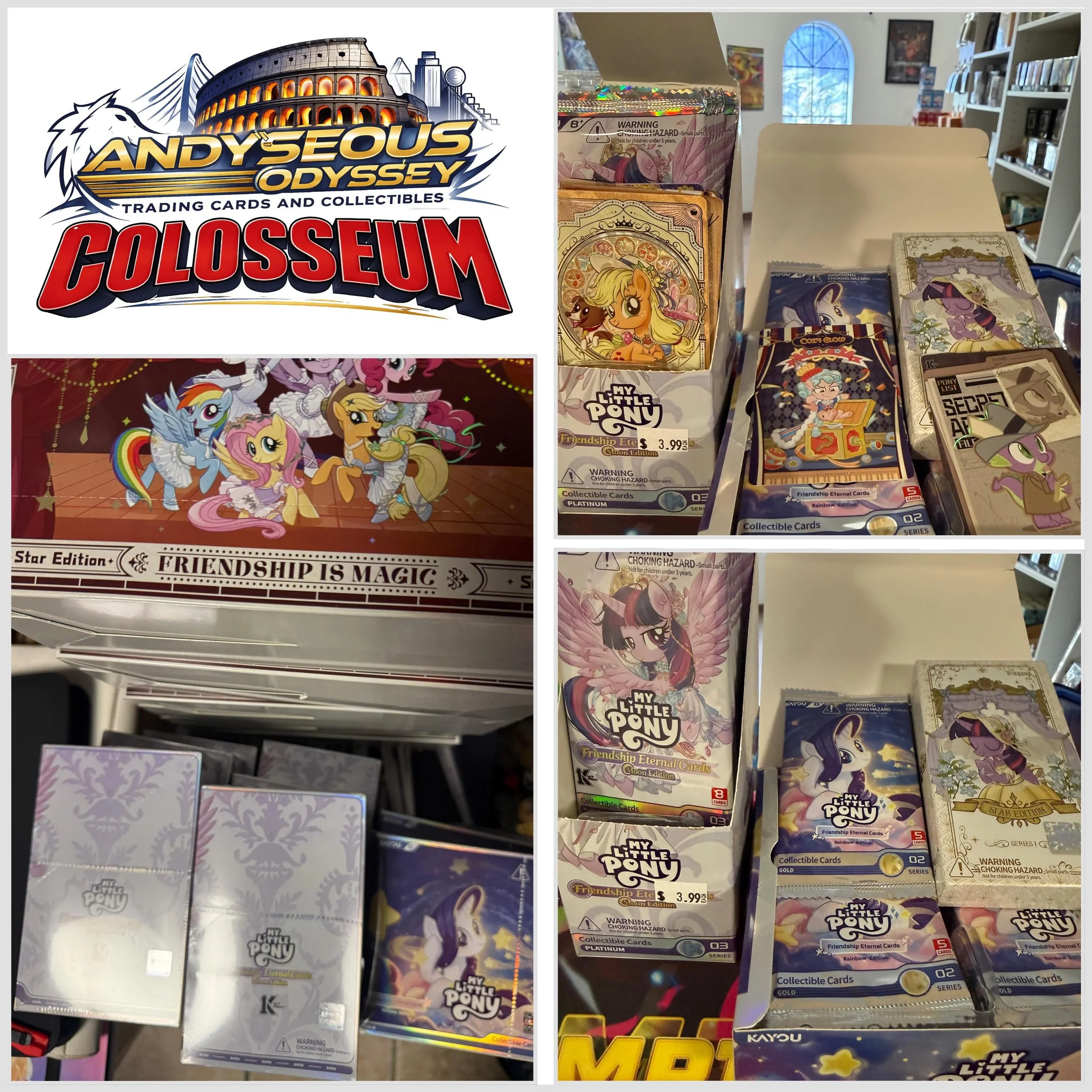 We have set one and two available!
We want to start hosting a nice battle league. If anyone is interested please reach out.
#mylittlepony #tradingcards #andyseouscolosseum #andyseousodyssey #mylittleponycardgame