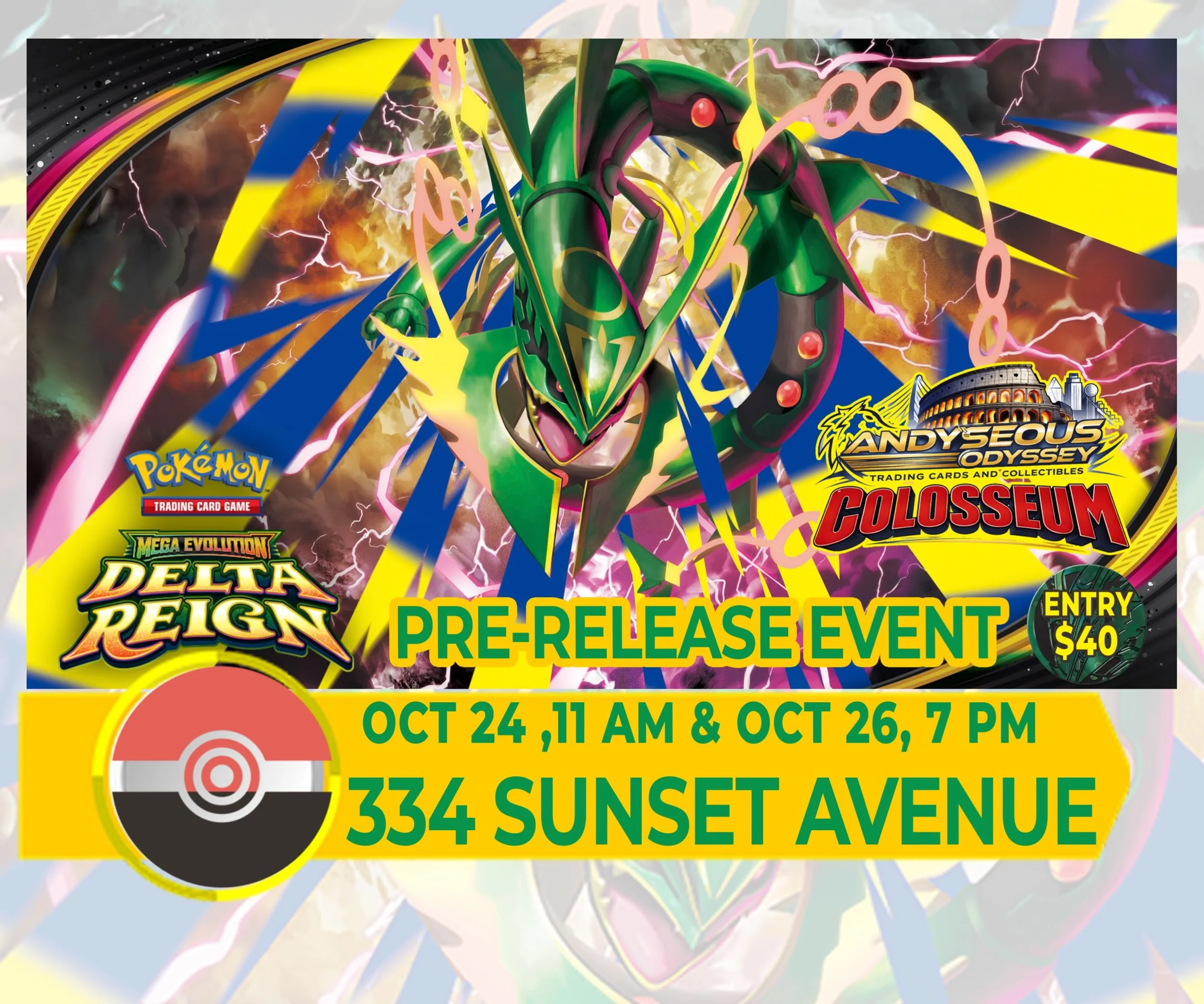 🔥⚡ IT&rsquo;S ALMOST TIME! ⚡🔥

🎴 Get ready for the Pok&eacute;mon Delta Reign Pre-Release Event! Be among the first to experience the new set!

📍 Sign up in person or DM us for details! 🔥 Spots are waiting &mdash; don&rsquo;t miss out! #deltarei