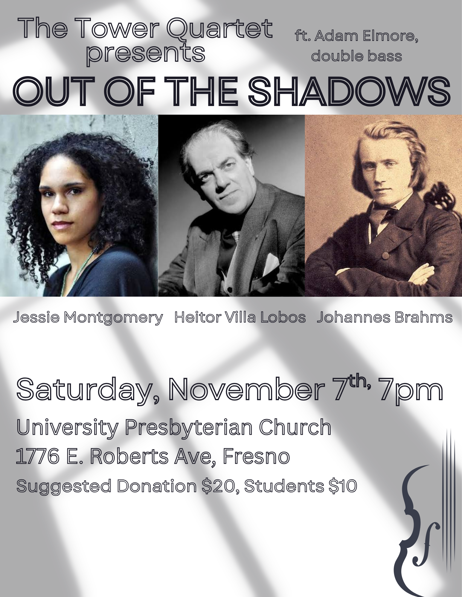 The Tower Quartet presents: Out of the Shadows