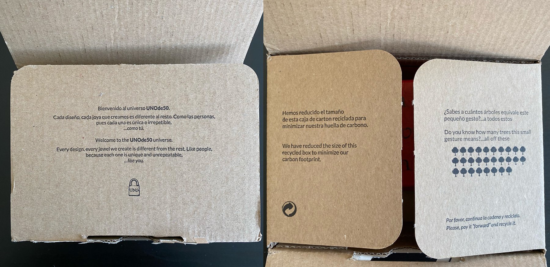 unode50 ecommerce packaging