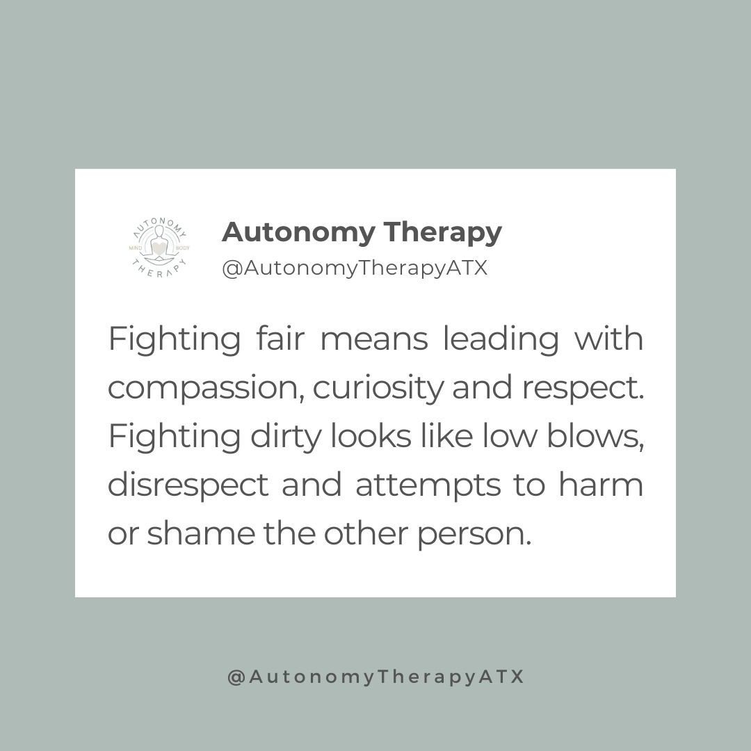 Embracing the art of fighting fair: It's not about winning arguments, but about nurturing healthy communication patterns to reestablish connection. When our window of tolerance in a fight is through the roof, it is tempting to say things that we may 
