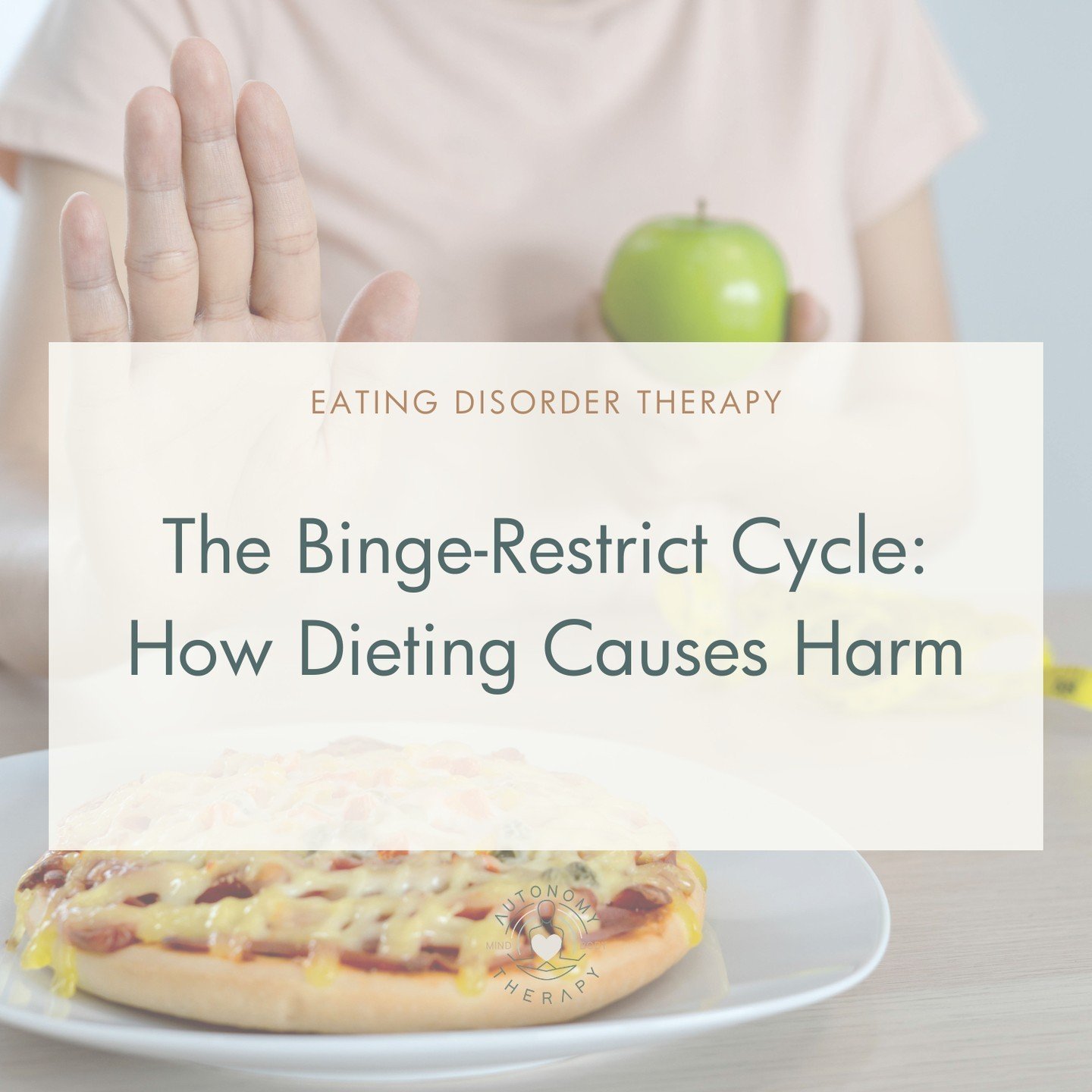 Let&rsquo;s talk about the binge-restrict cycle and how dieting can cause harm.⁠
⁠
Diet culture often tells us that restriction is the key to &quot;control&quot; and achieving our goals. But here&rsquo;s the truth: restricting food can backfire, lead