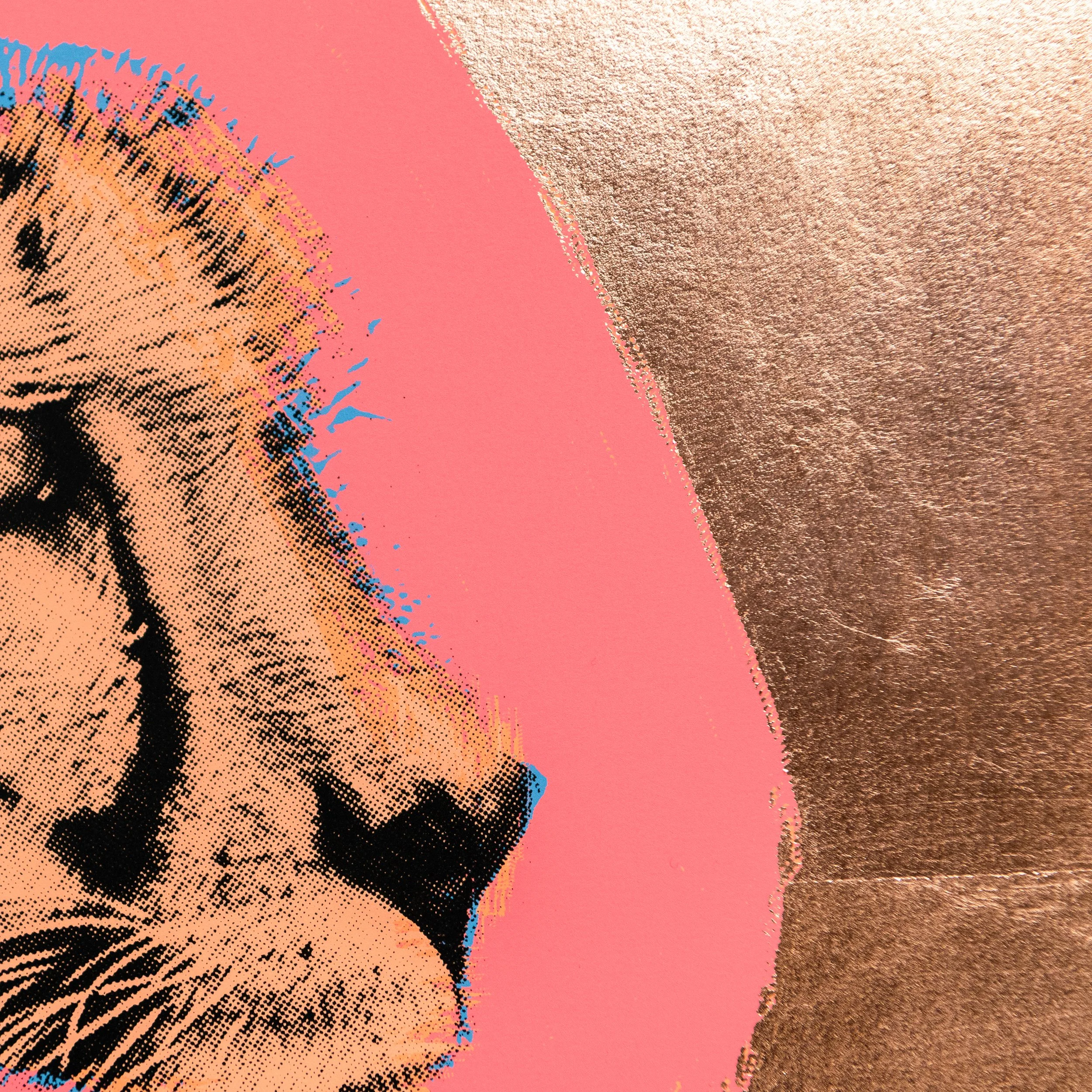 Cheetah screen print by contemporary artist Sophie Green