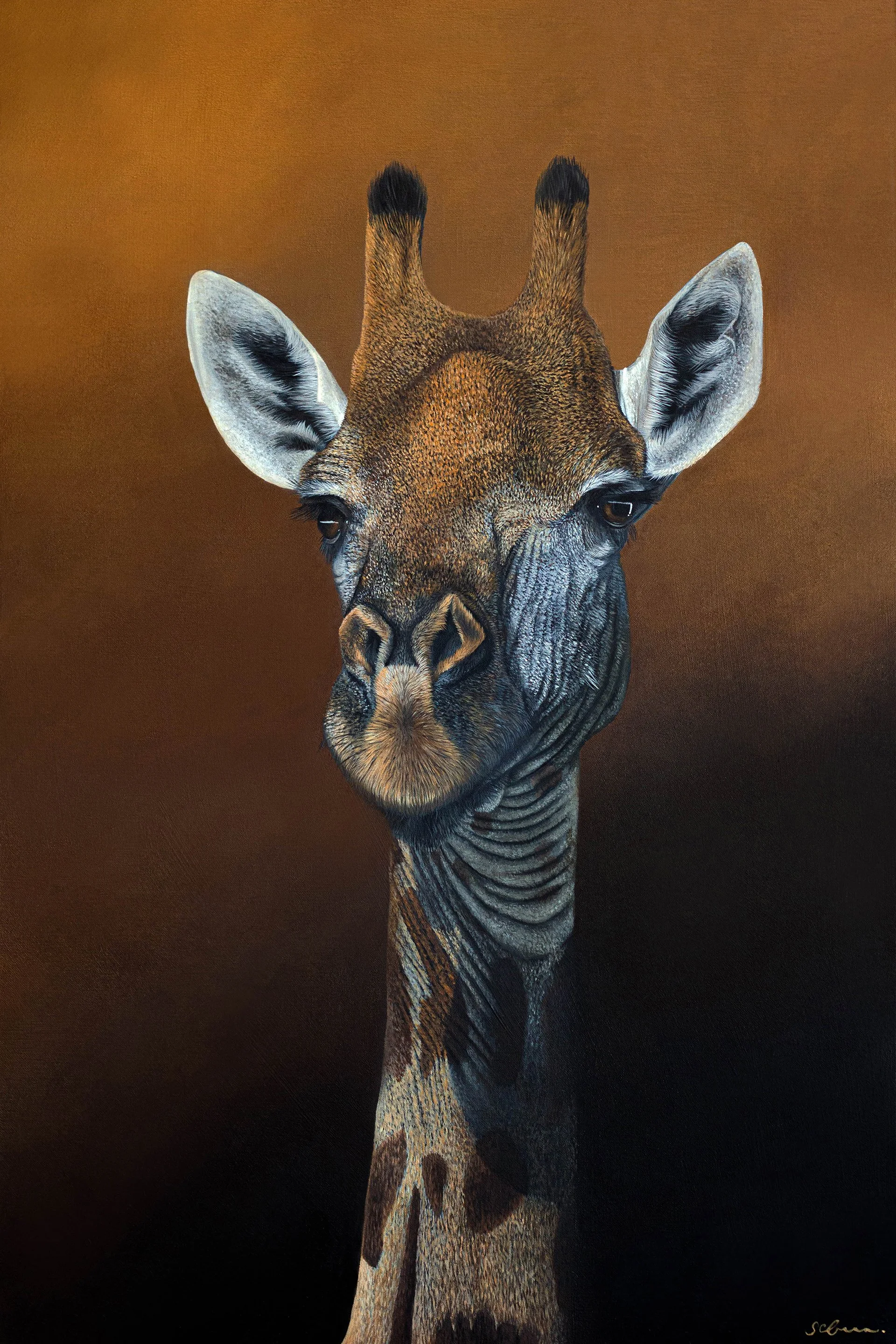 Giraffe print by artist Sophie Green