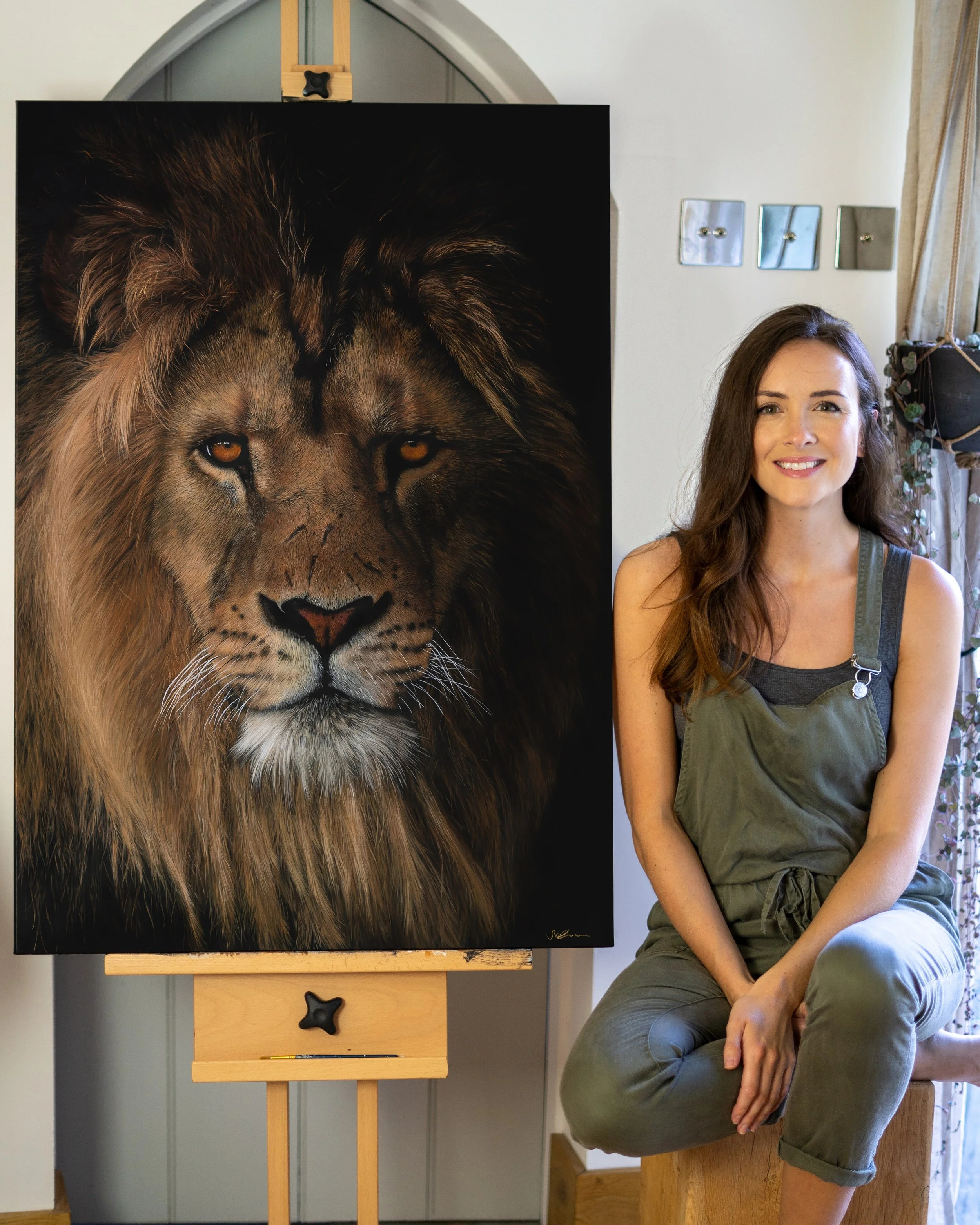 Lion print by contemporary artist Sophie Green