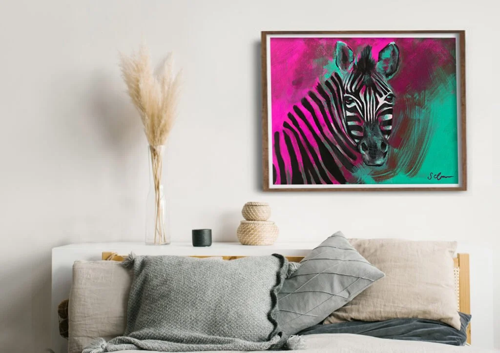Zebra Pink Framed 1.jpg