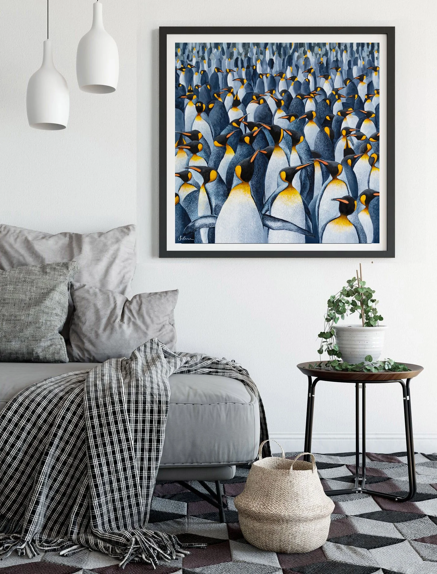 Penguin print by artist Sophie Green