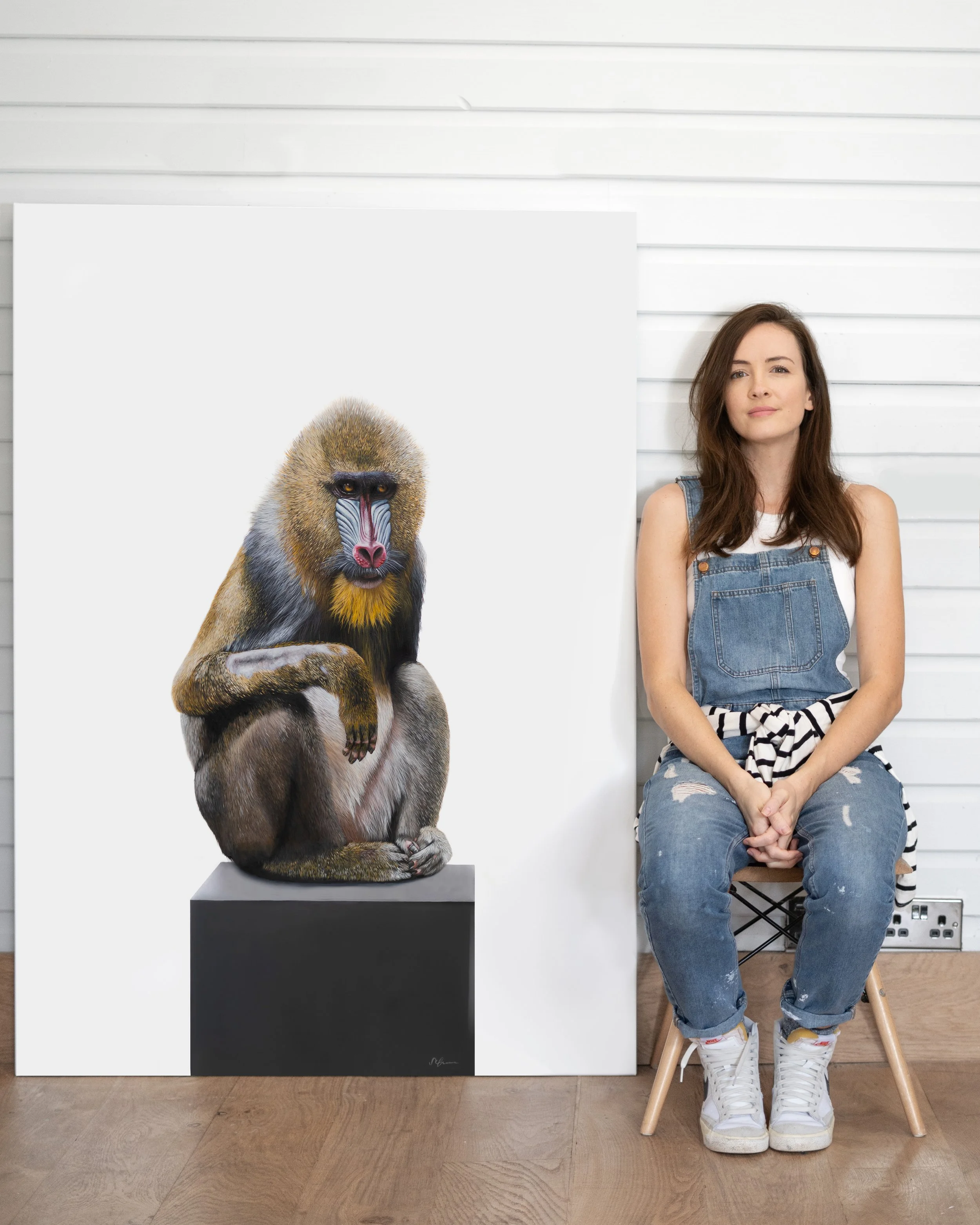 Mandrill painting by contemporary artist Sophie Green