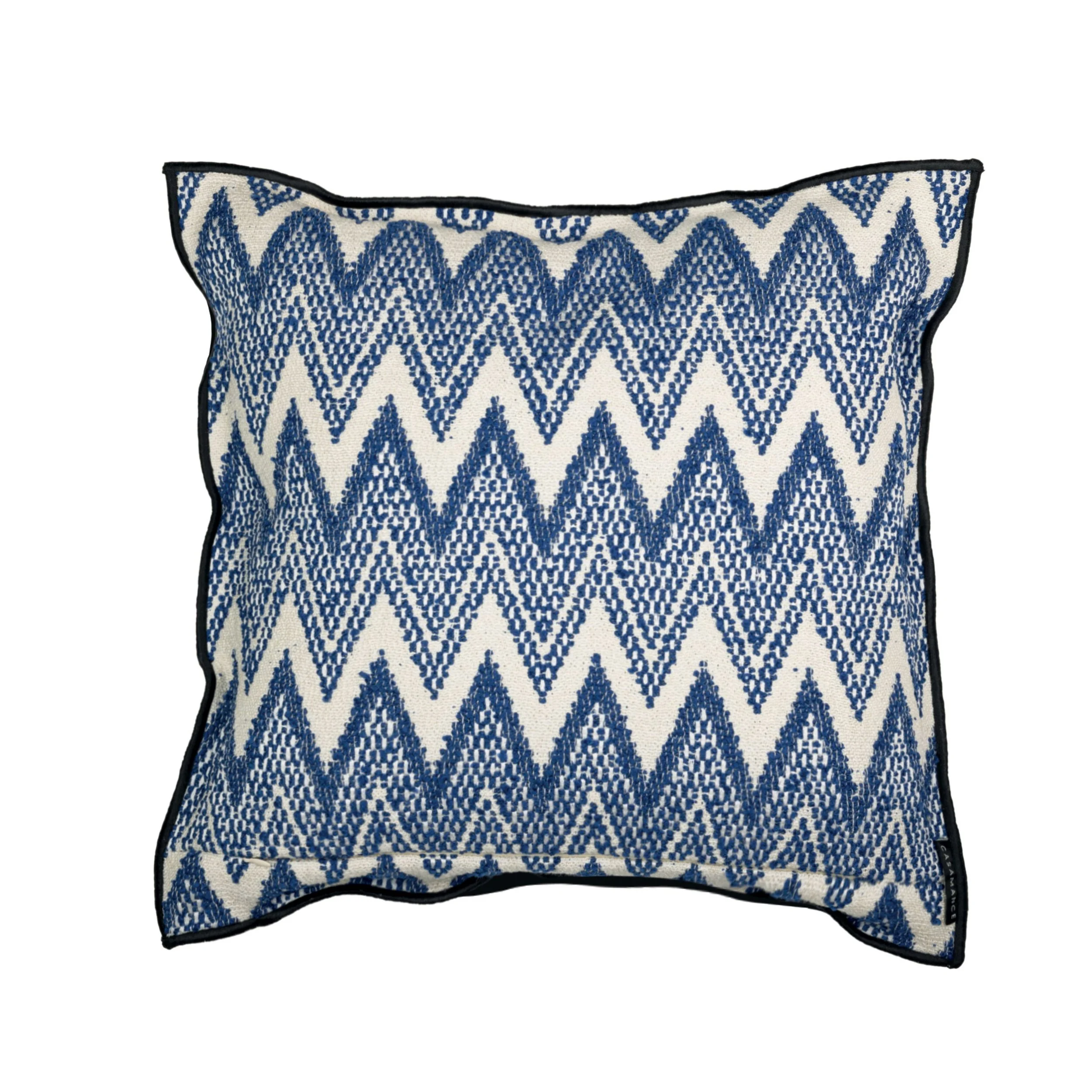Hozho zigzag patterned outdoor cushion bleu