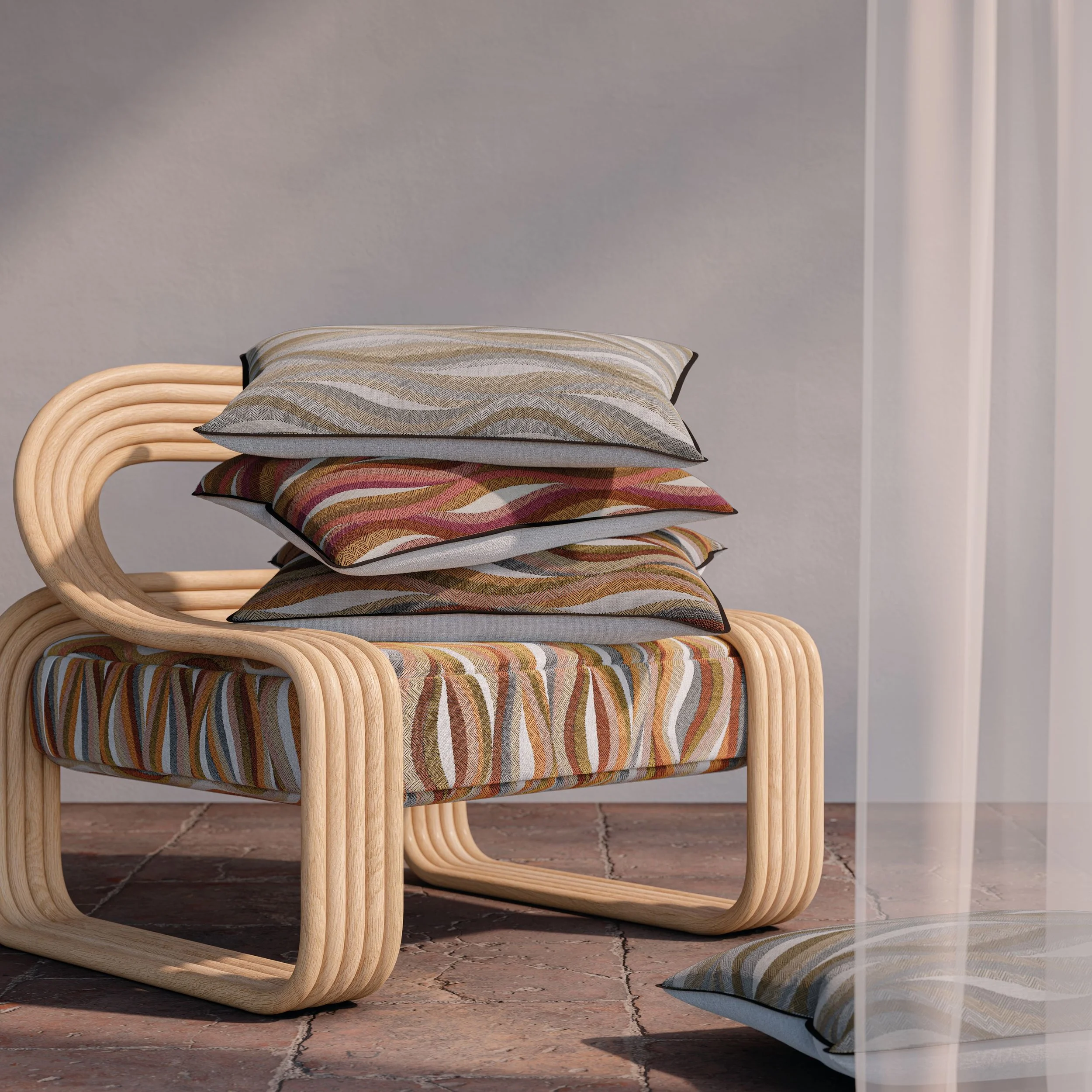 West Bay cushion by Maison Casamance