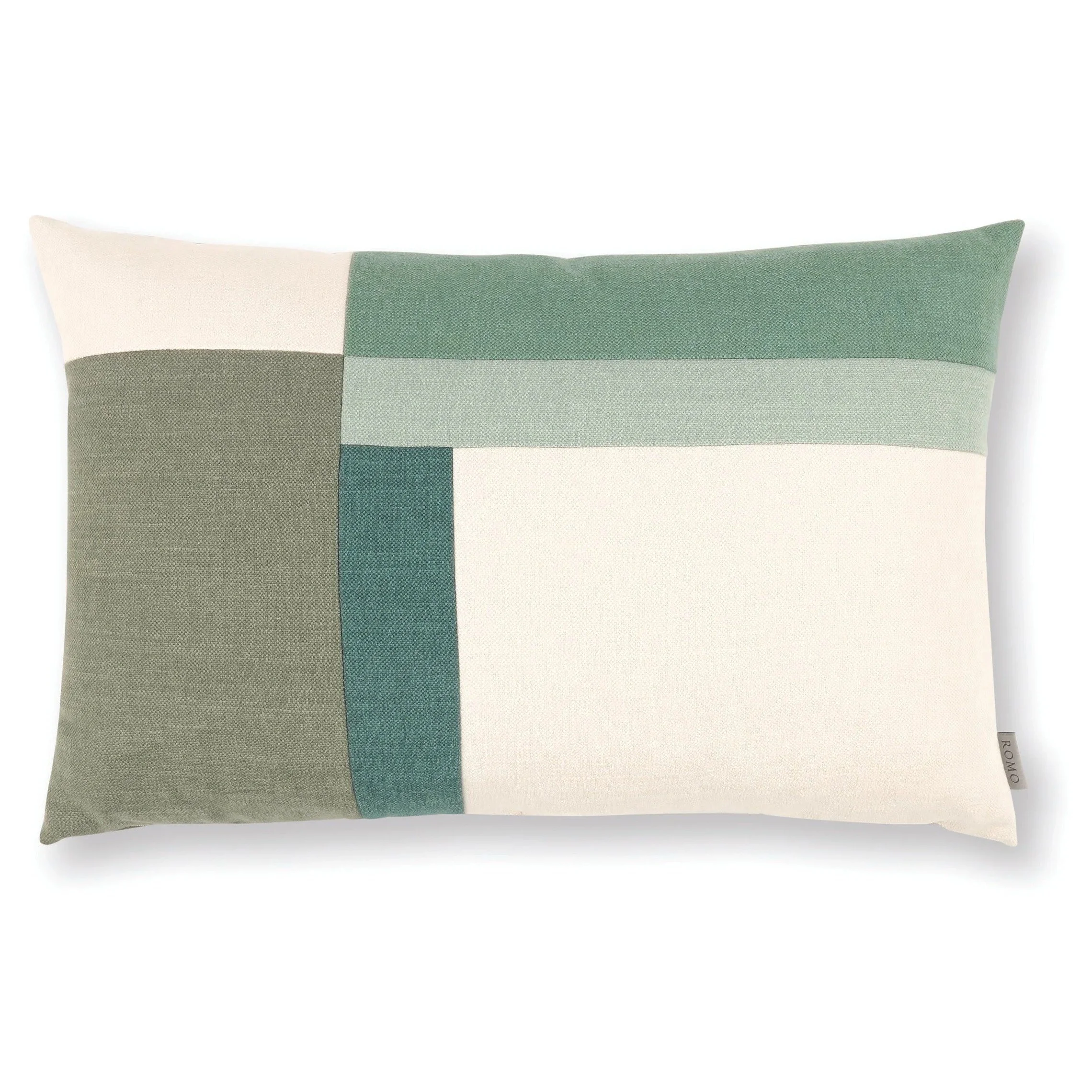 Linara Patchwork Rectangular Cushion – Spinach