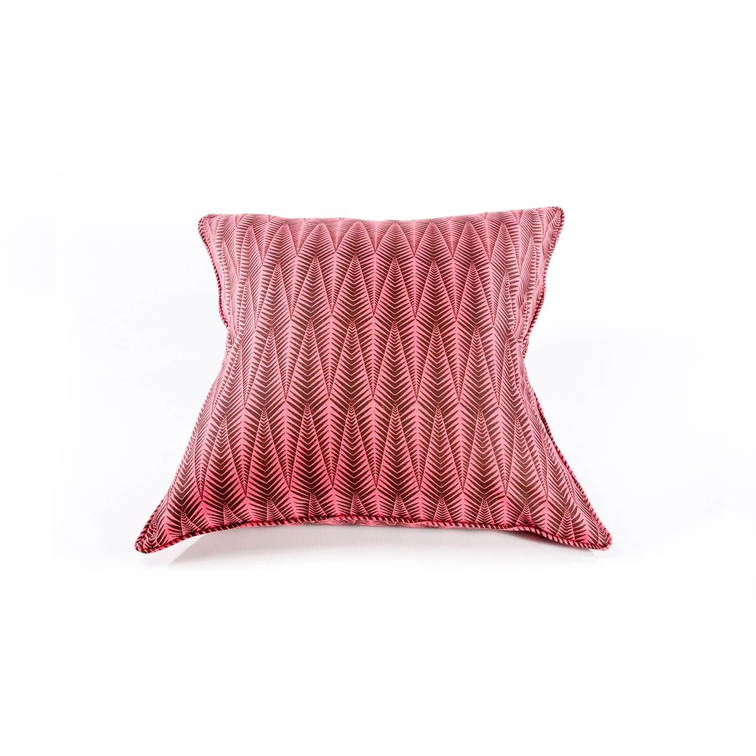 Neisha Crosland Small Zebra cushion in fuchsia on linen