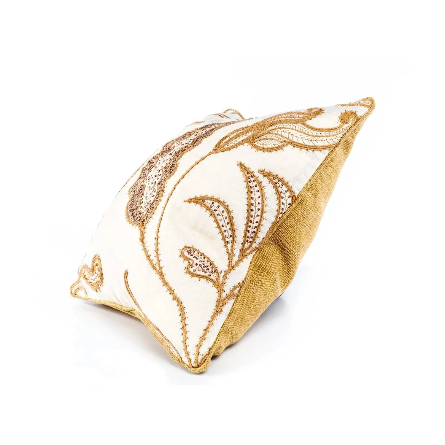 Cactus Paisley square cushion, side view