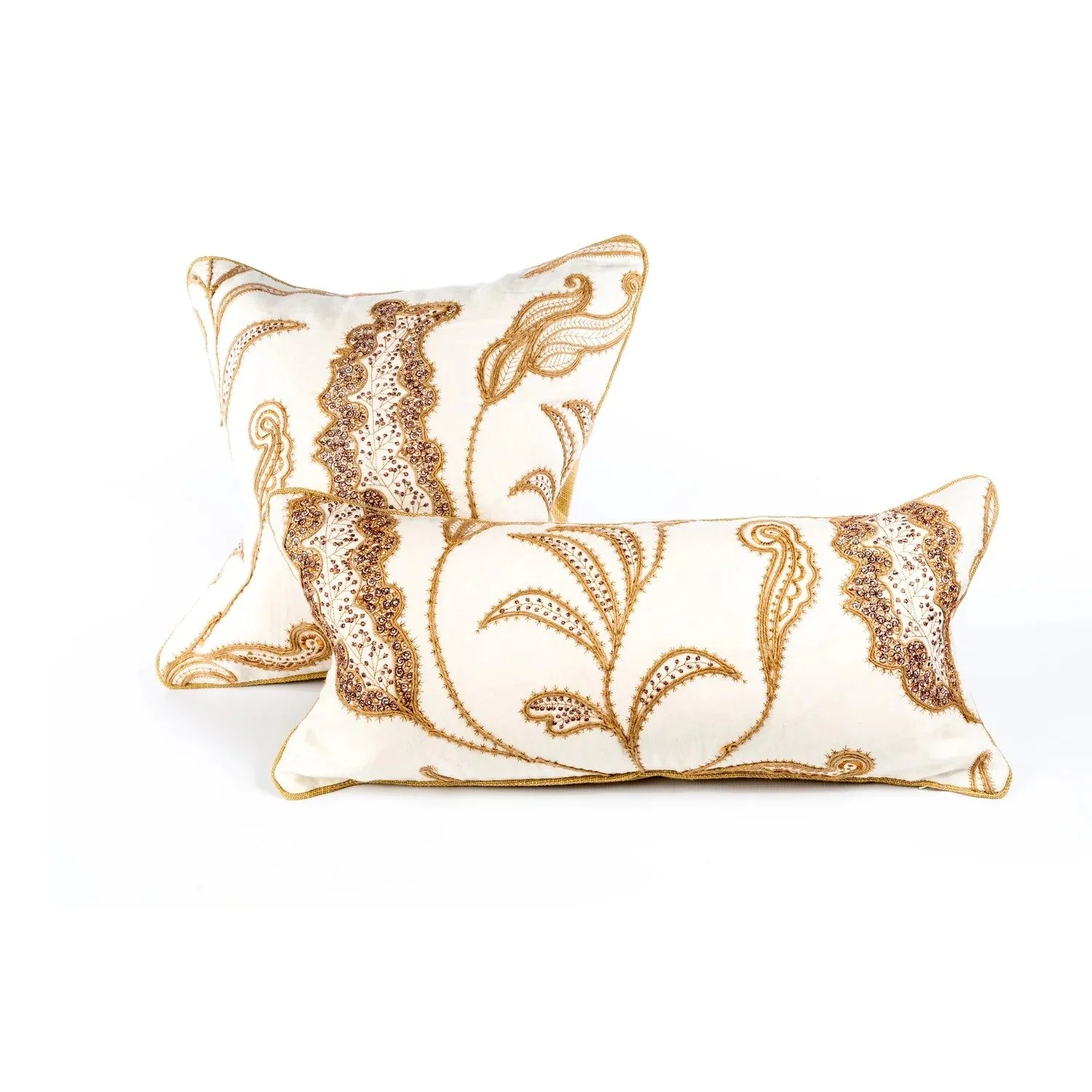 Cactus Paisley oblong cushion, side view