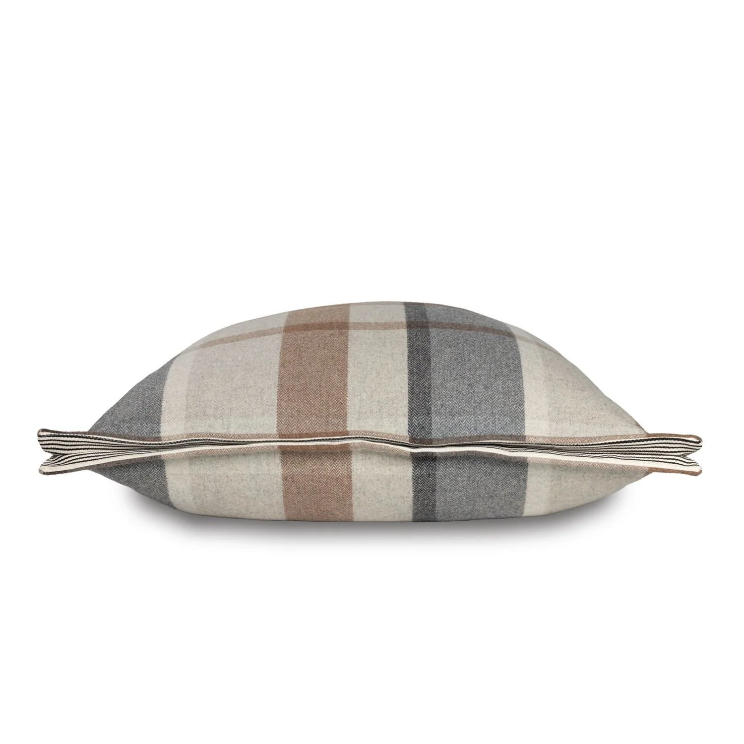 Maison Casamance Vanoise Beige cushion, side view
