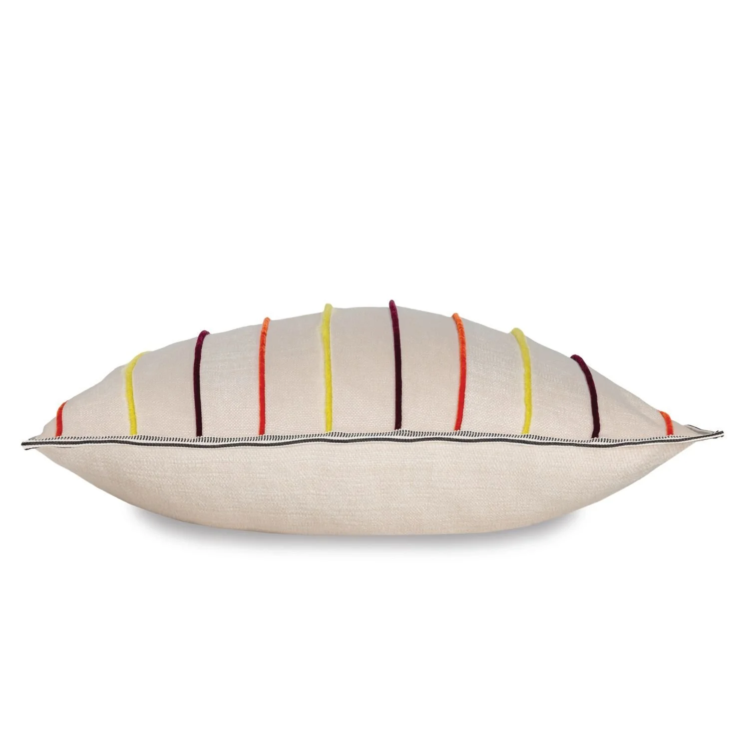Maison Casamance Killin Noir Beige cushion, side view
