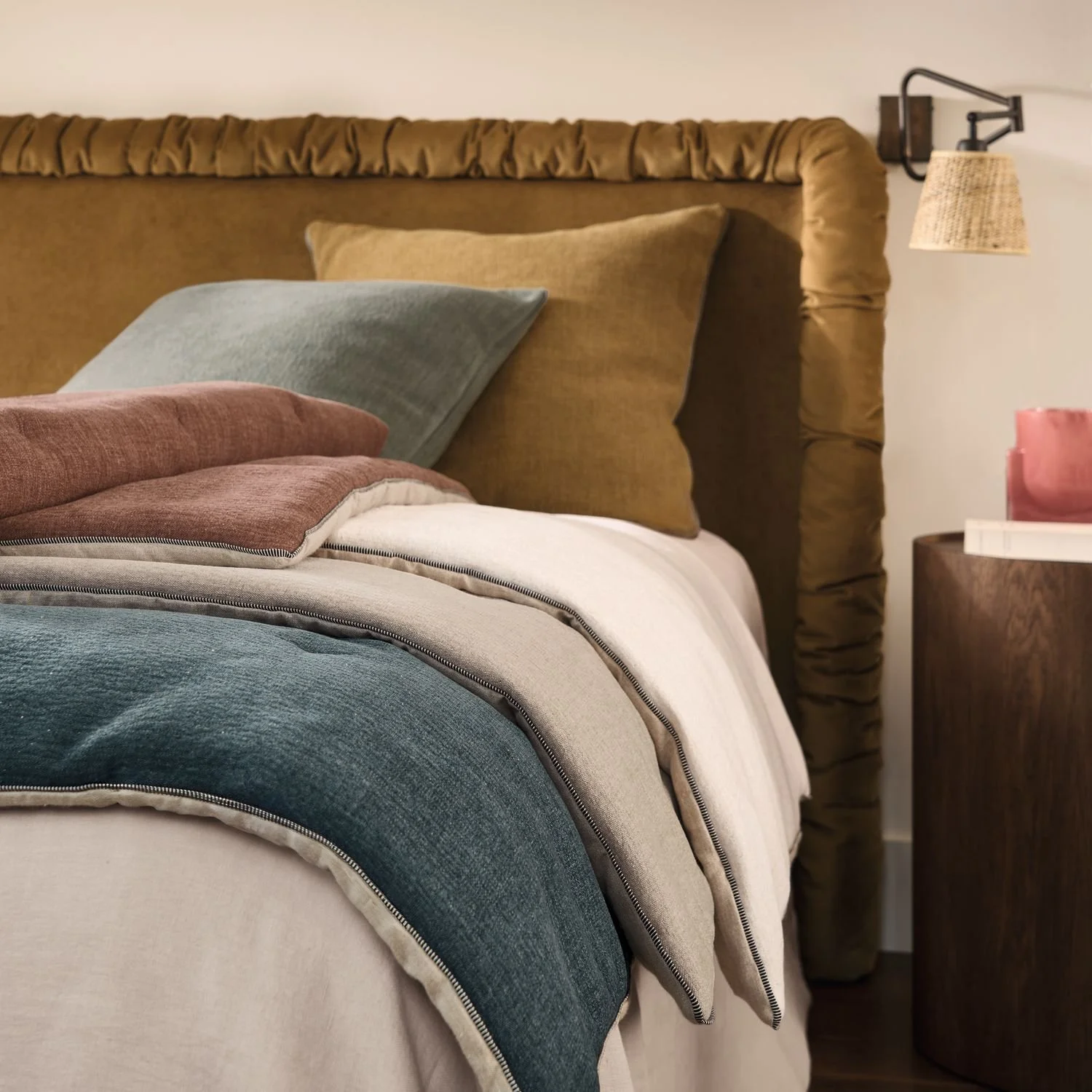 Maison Casamance Rodeo Sofa Cover Ecru in a room setting, wider view
