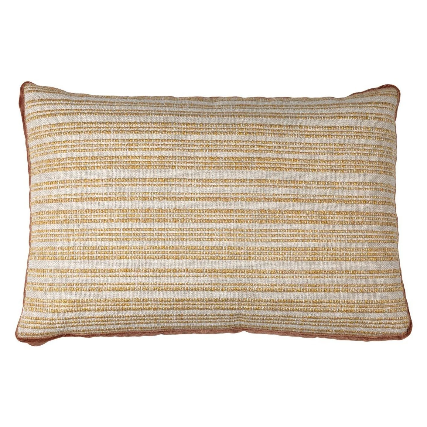 Maison Casamance Haute Lice Ocre cushion, 40 × 60 cm, front view