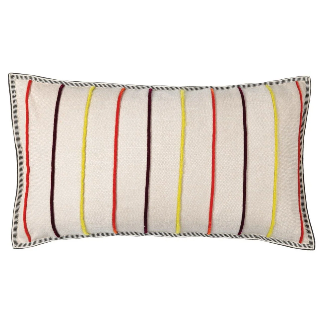 Maison Casamance Killin Orange Vert cushion, 30 × 50 cm, front view