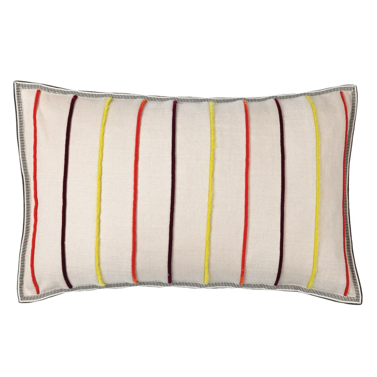 Maison Casamance Killin Orange Vert cushion, 40 × 60 cm, front view
