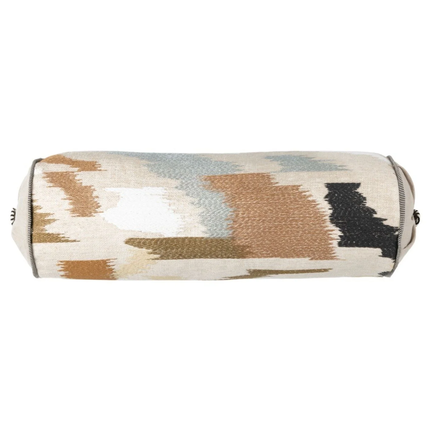 Maison Casamance Benang Multico bolster cushion, 50 × 16 cm, front view