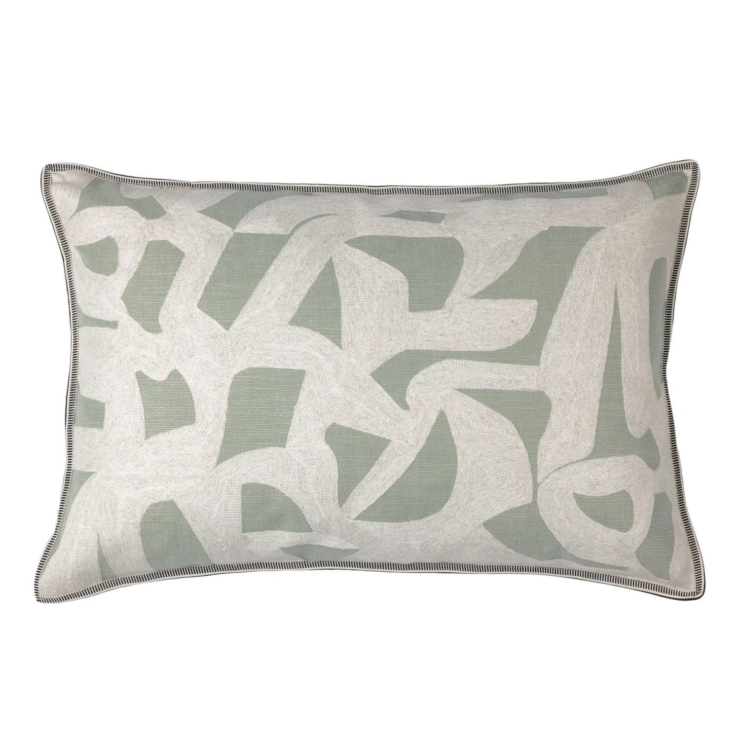Maison Casamance Mainland Celadon cushion, 40 × 60 cm, front view