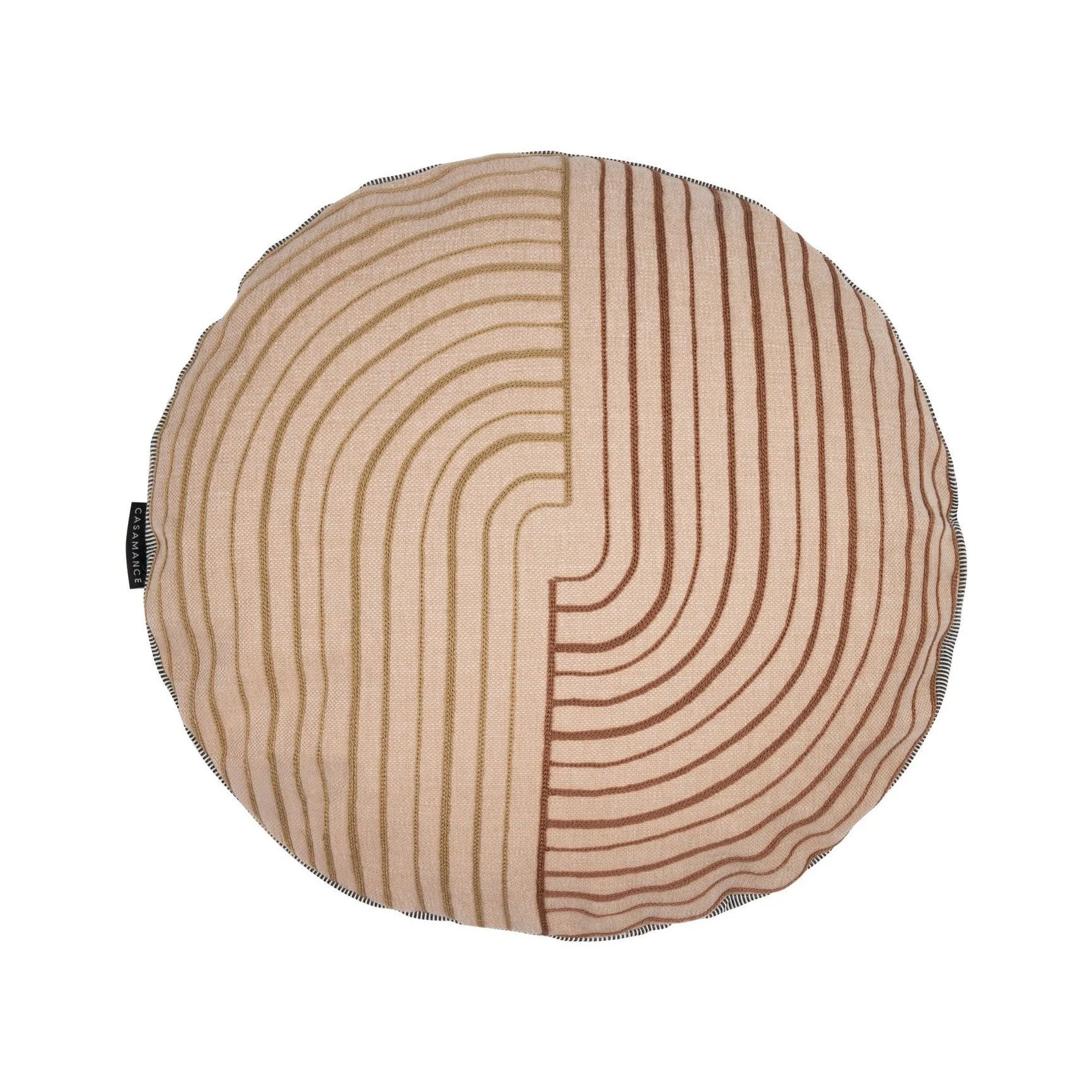 Maison Casamance Mellow Alezan round cushion, Ø 45 cm, front view