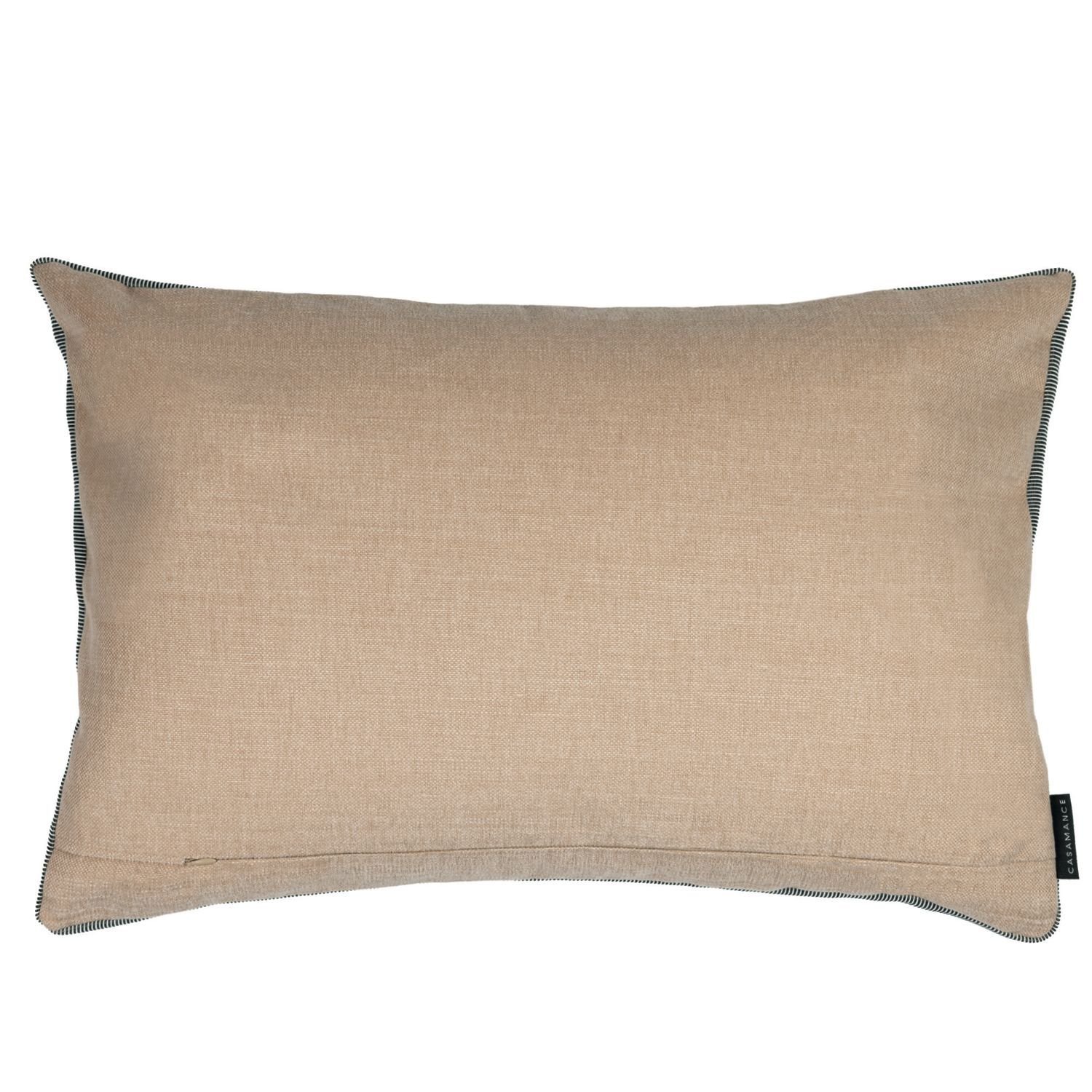 Maison Casamance Mellow Beige cushion, reverse