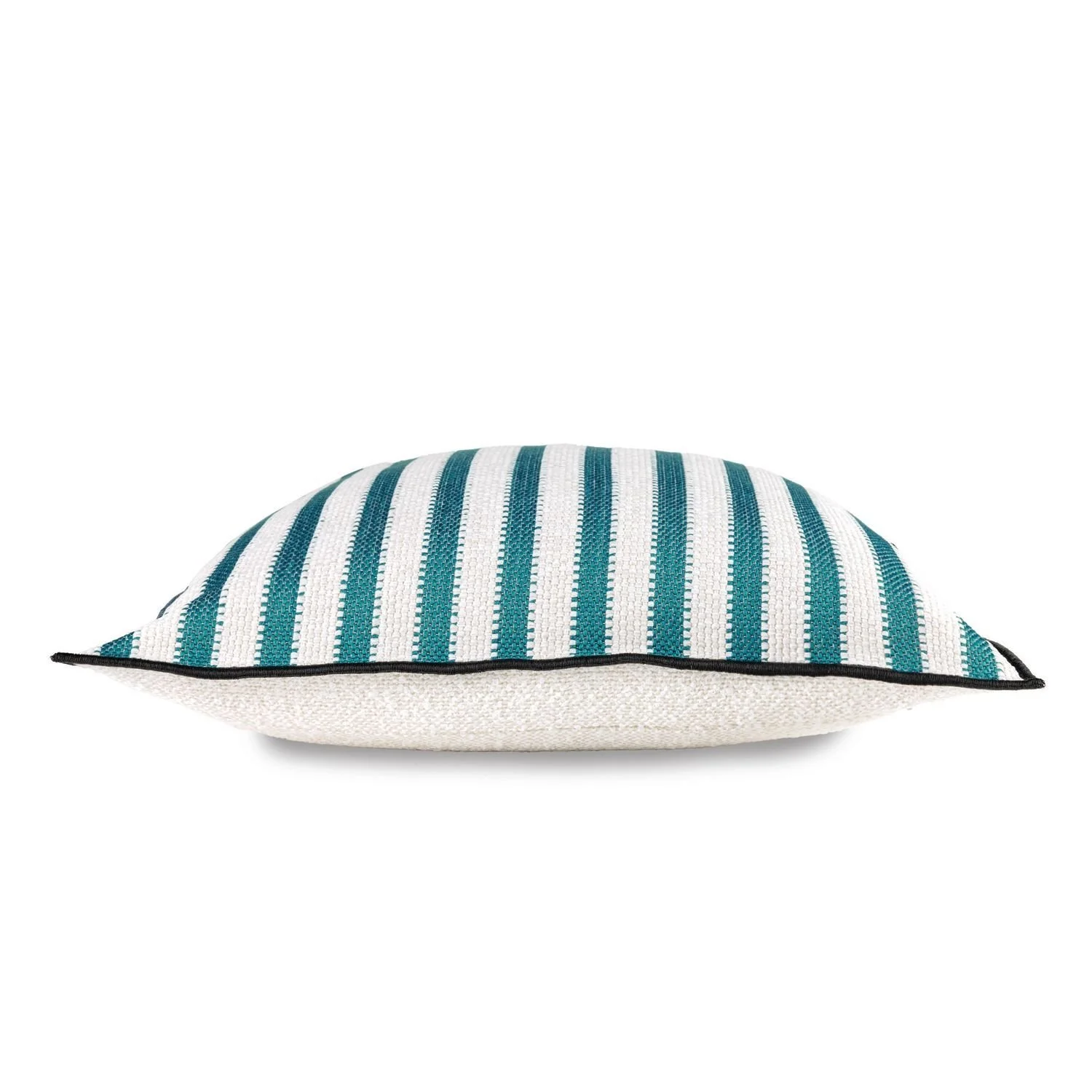 Maison Casamance Levadas Turquoise outdoor cushion, side view
