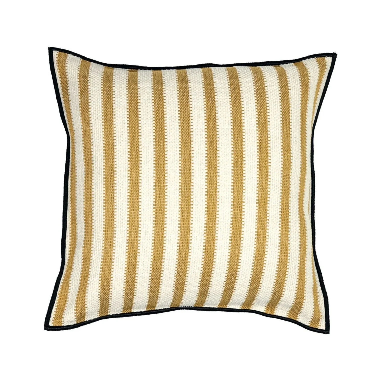 Maison Casamance Levadas Ocre outdoor cushion, 45 × 45 cm, front view