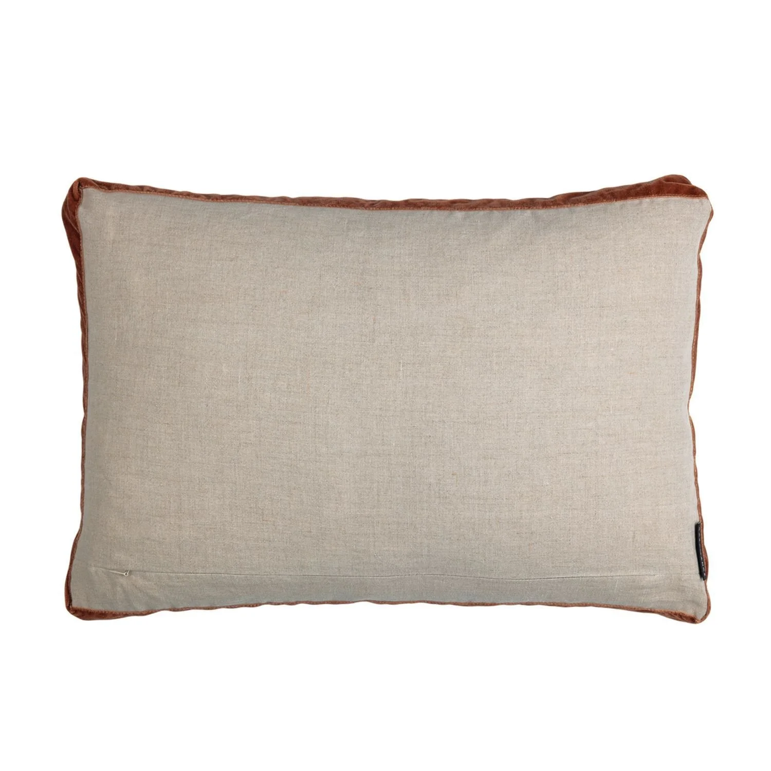 Maison Casamance Haute Lice Terracotta cushion, reverse