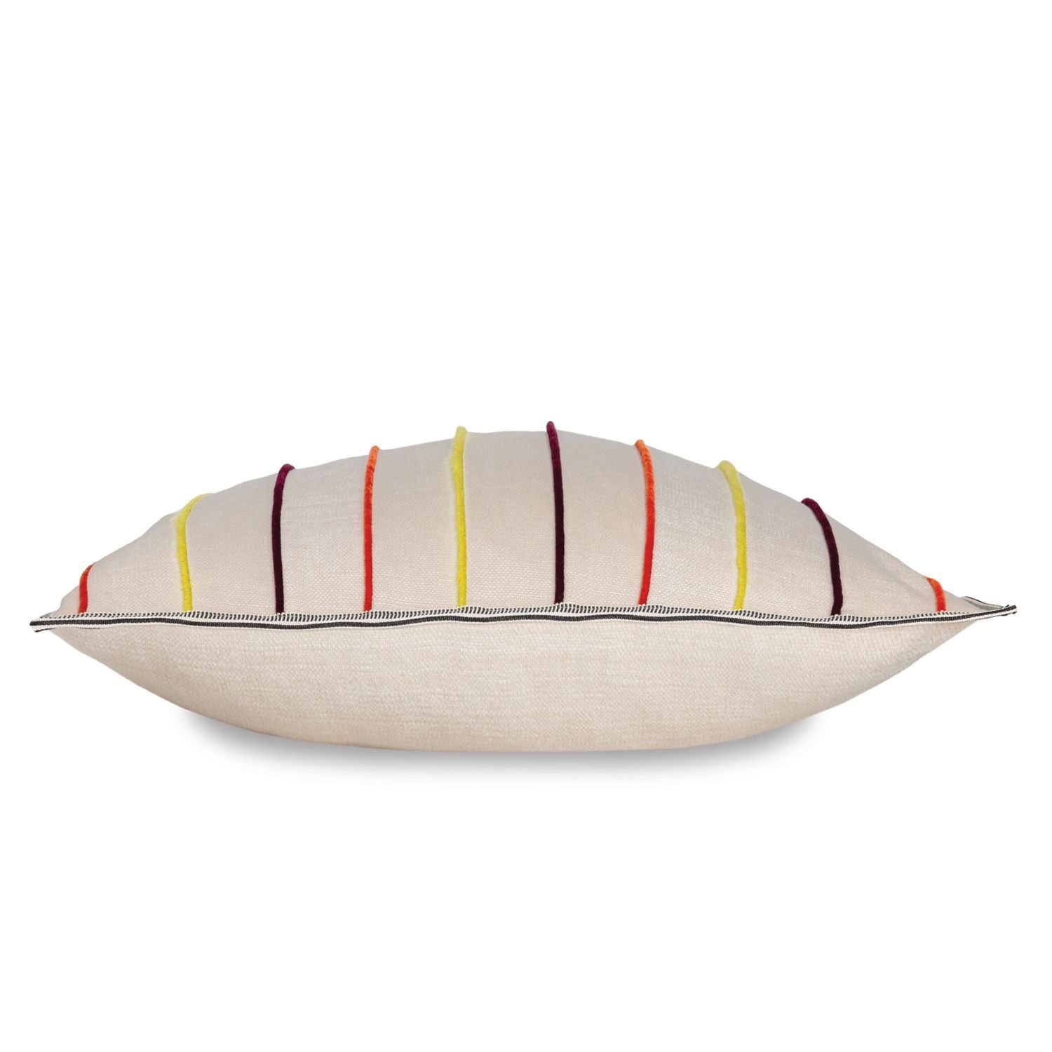 Maison Casamance Killin Orange Vert cushion, side view