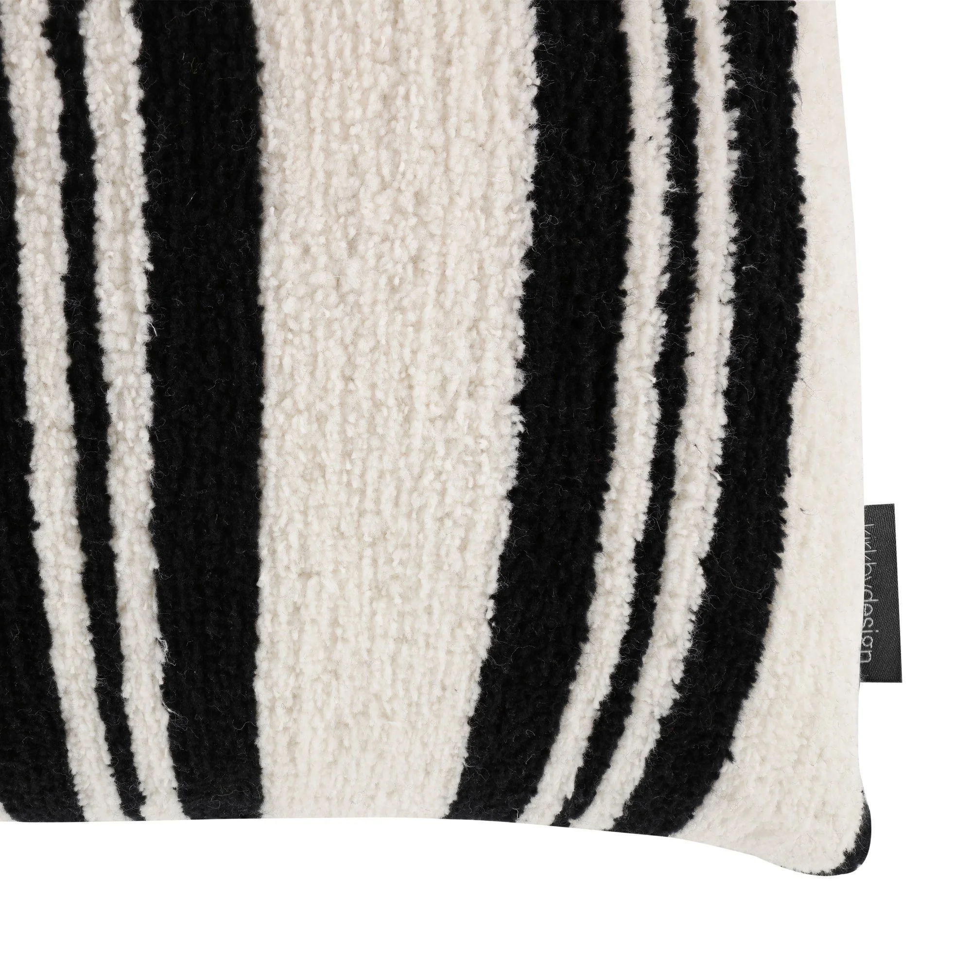 Kirkby Design Knight Monochrome cushion, 60 × 40 cm, corner detail
