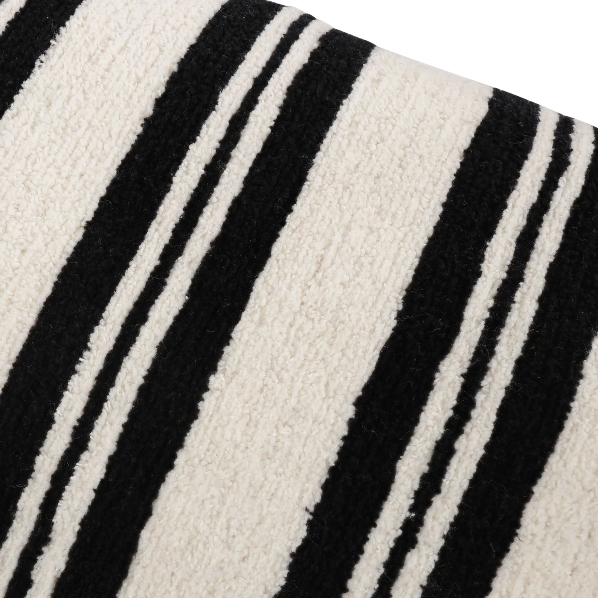 Kirkby Design Knight Monochrome cushion, 60 × 40 cm, close-up of the fabric
