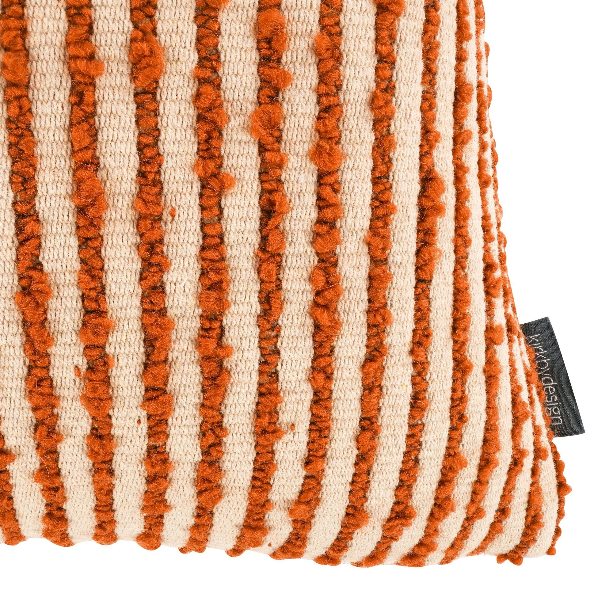Kirkby Design Feel Burnt Orange cushion, 60 × 40 cm, corner detail